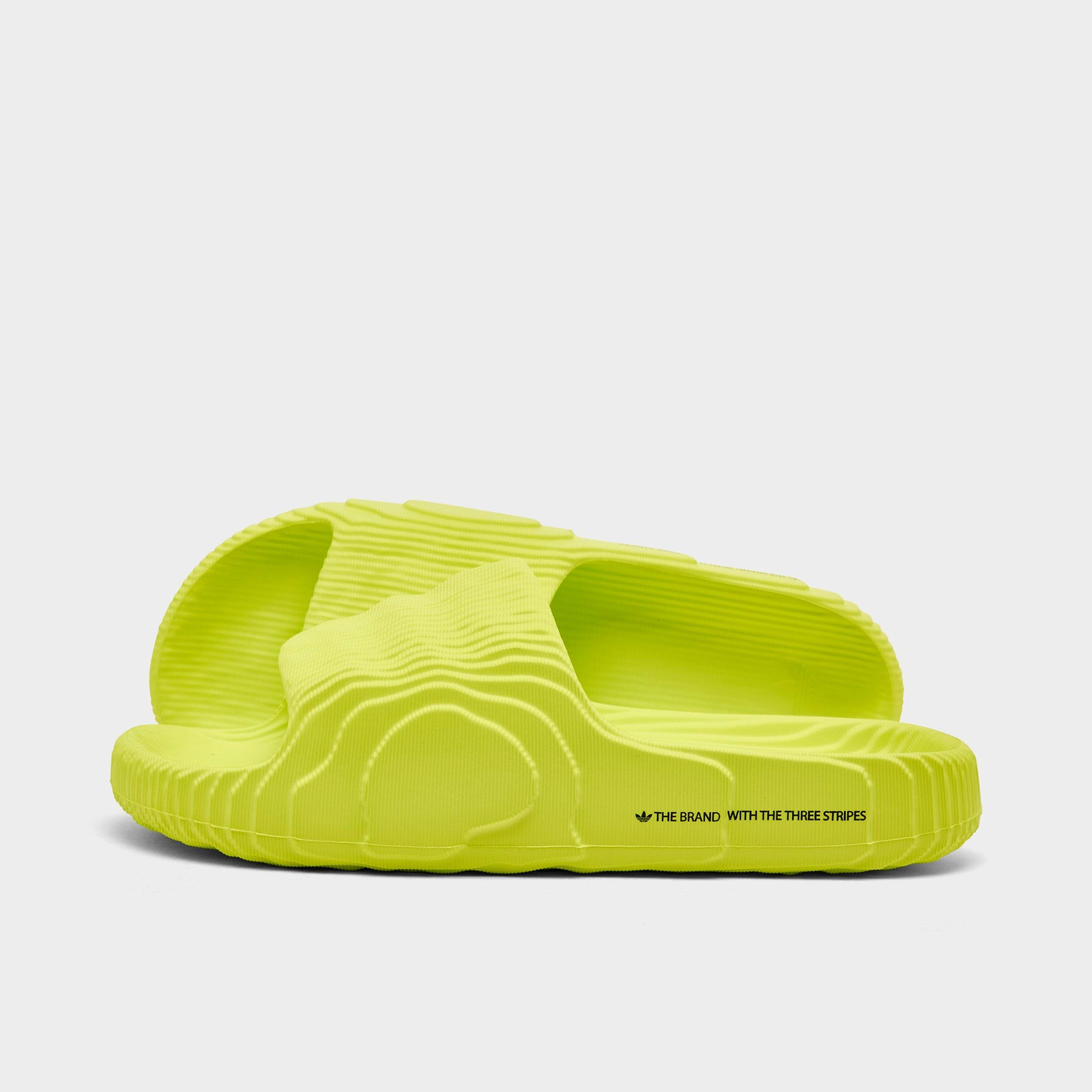 Adidas Originals Adilette 22 Slide Sandals In Solar Yellow/solar Yellow/black