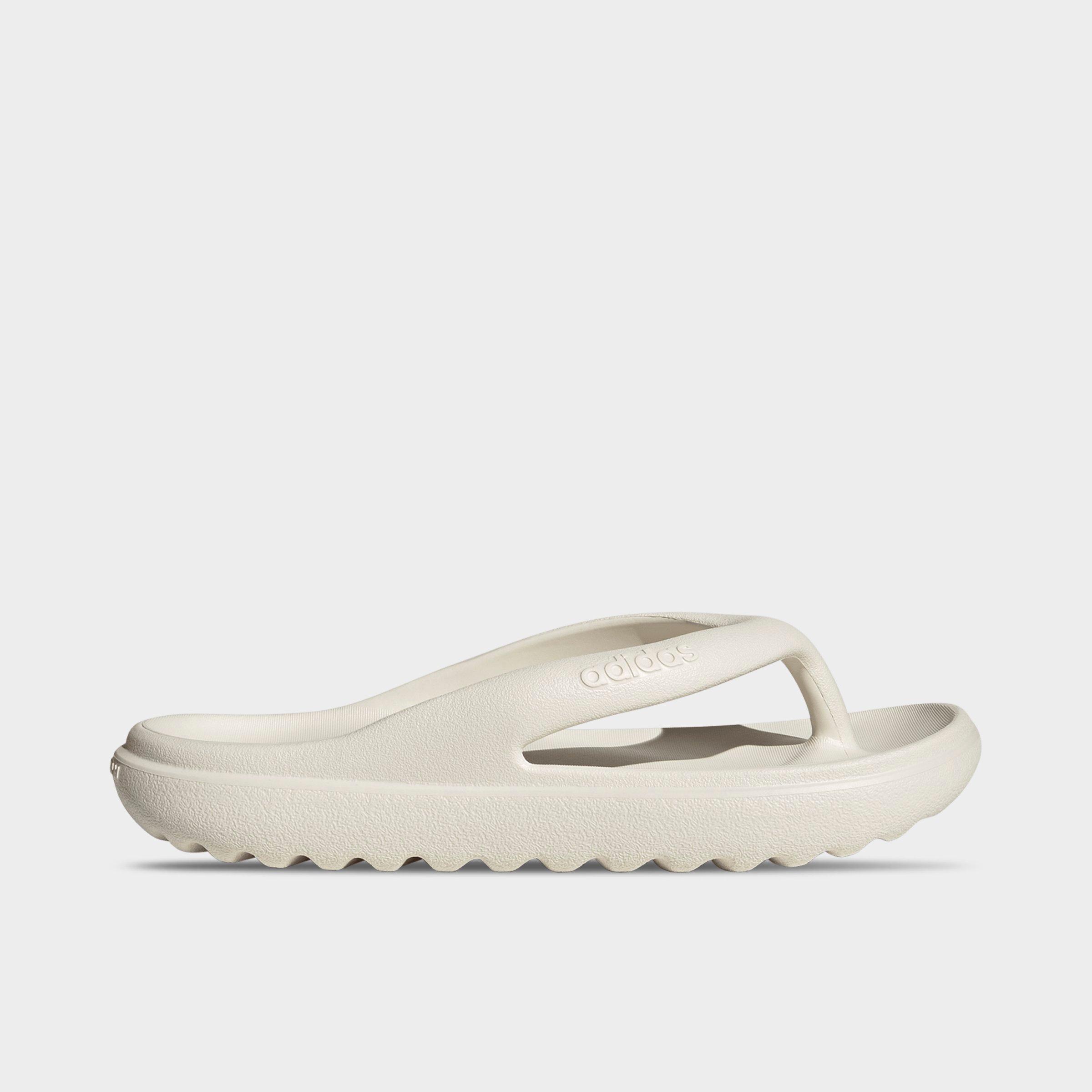adidas Men's Adilette Lumia Flip Flop Sandals in Off White/Off White/Off White Size: 6.0