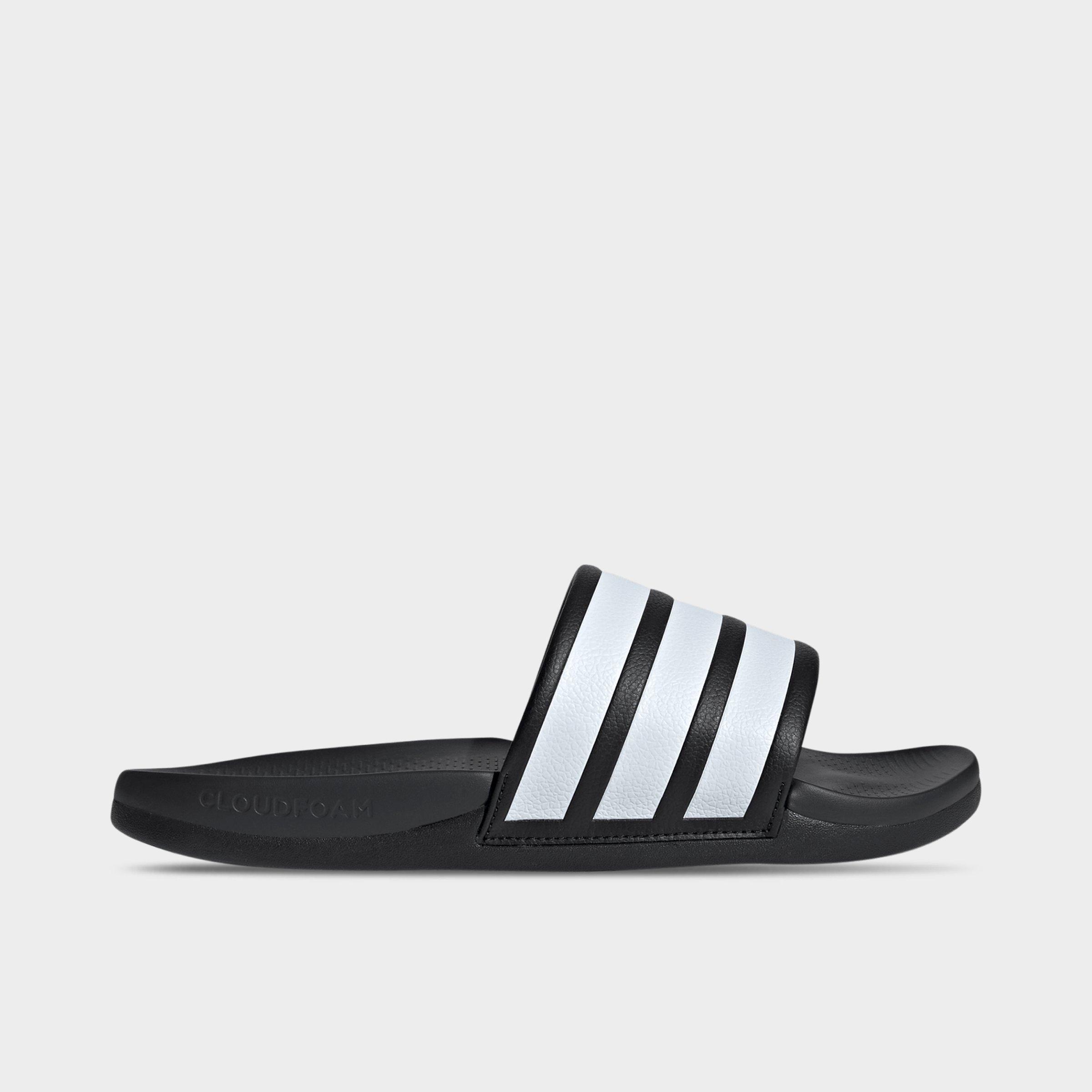 adidas Women's Adilette Comfort 2.0 Slide Sandals in Core Black/Cloud White/Carbon Size: 12.0