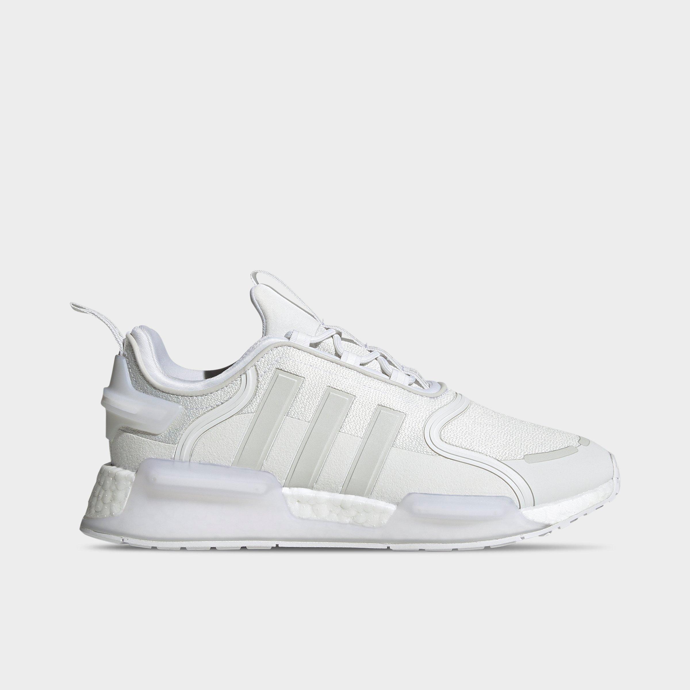 Shop Adidas Originals Adidas Men's Originals Nmd R1 V3 Casual Shoes In Cloud White/cloud White/grey