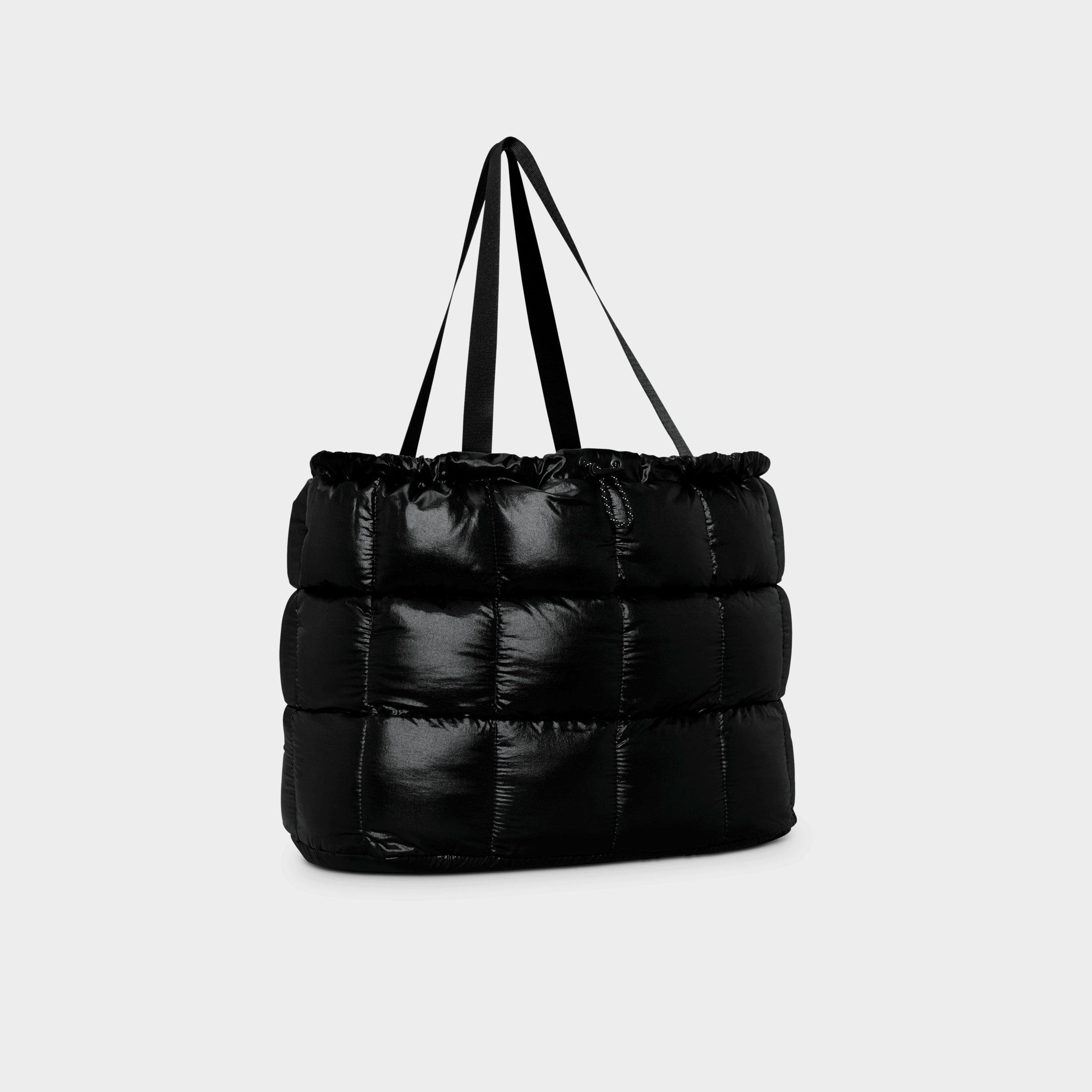 Nike Sportswear Puffle Tote Bag (28L) in Black/Iron Grey/Black