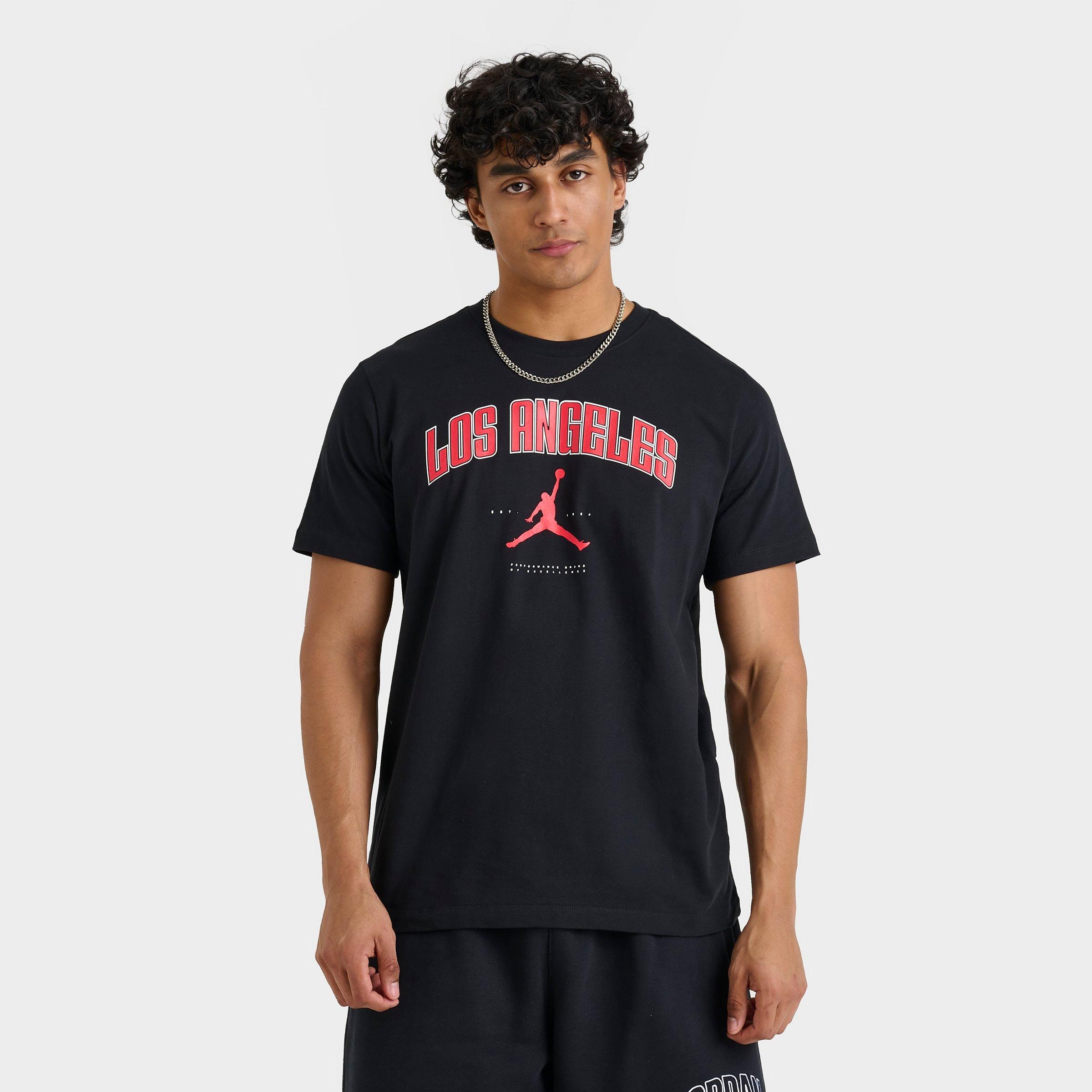 Jordan Men's Los Angeles Logo T-Shirt in Black Size: Small