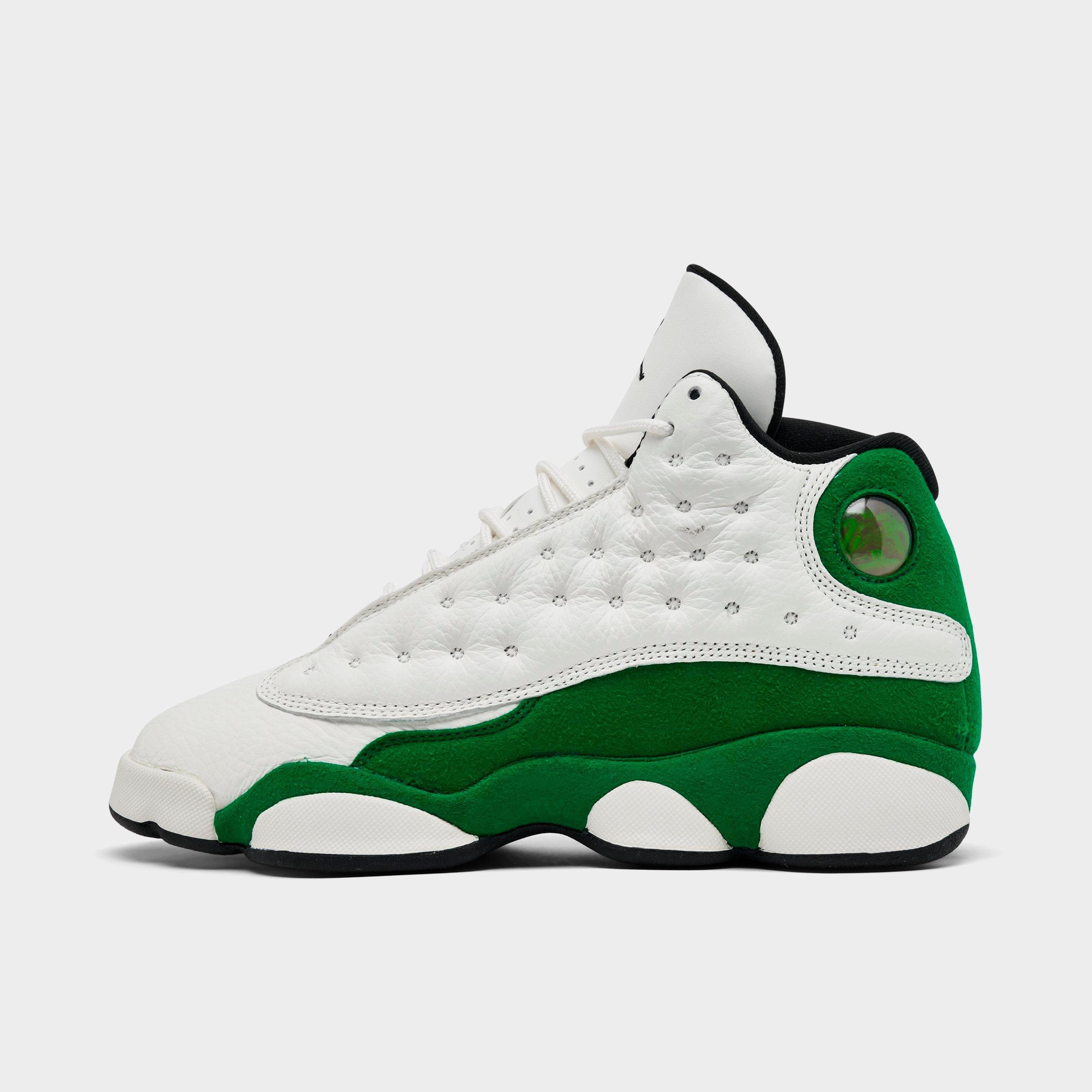 Nike Jordan Big Kids' Air Retro 13 Basketball Shoes In Sail/pine Green/black
