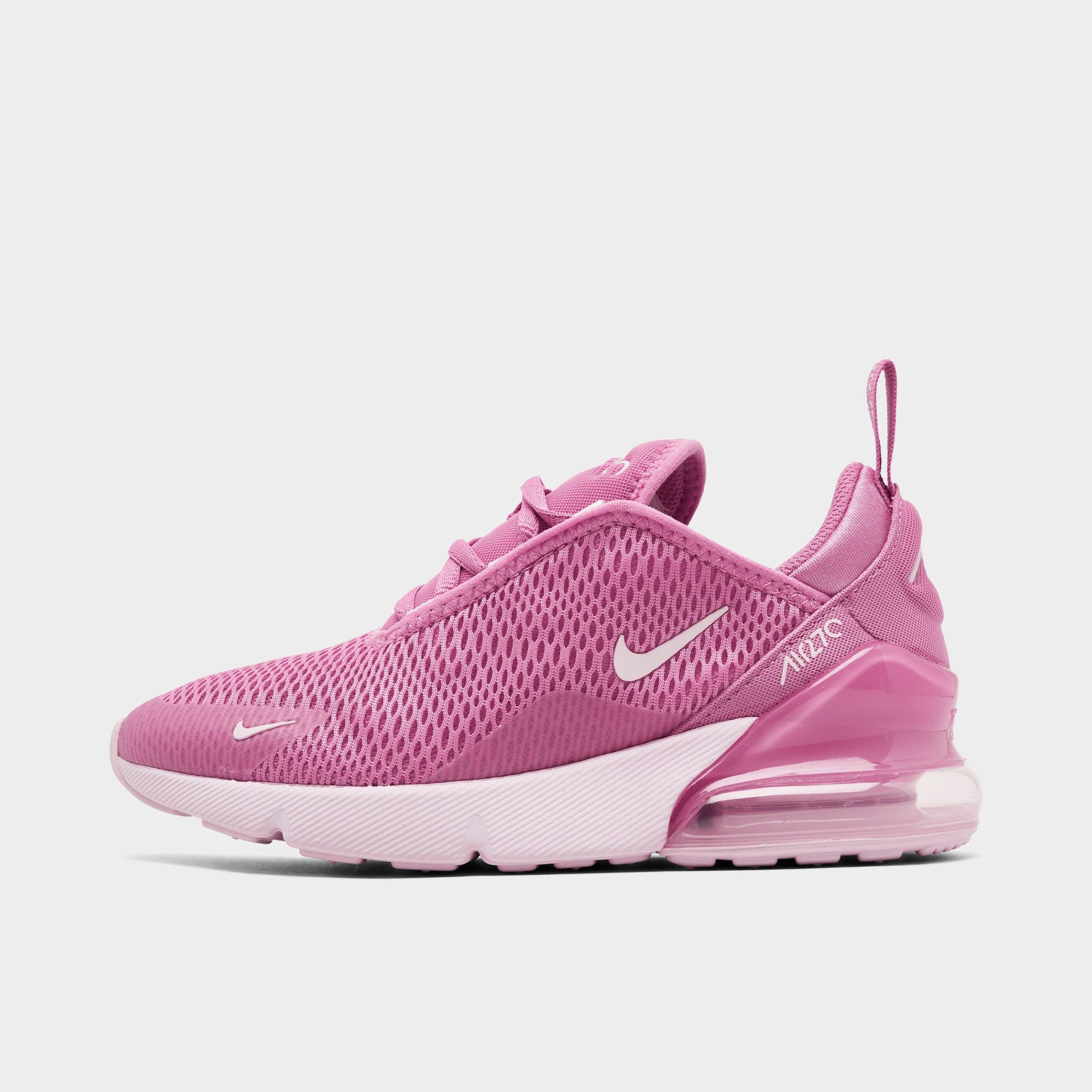 Nike Girls' Little Kids Air Max 270 Casual Shoes in Magic Flamingo/Pink Foam Size: 1.0