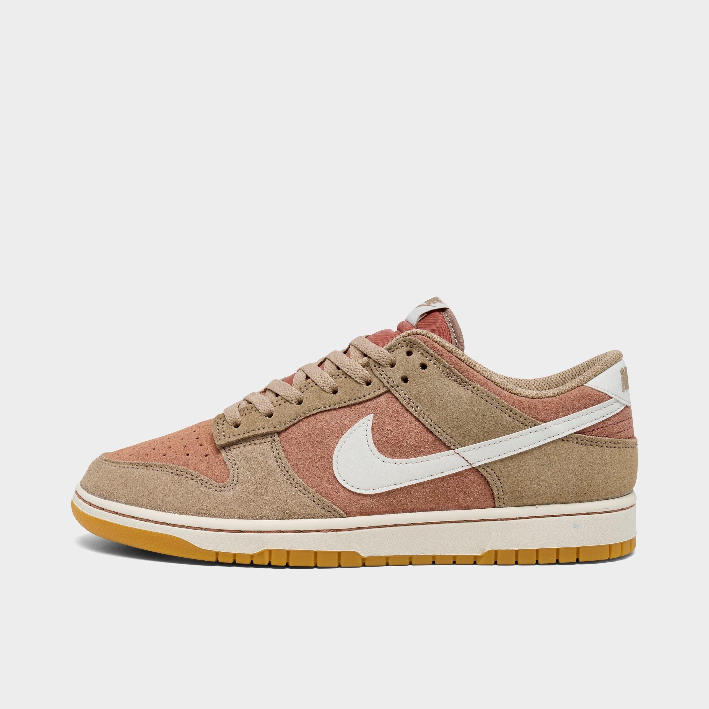 Nike Men's Dunk Low Retro SE Casual Shoes in Hemp/Terra Blush/Gum Light Brown Size: 7.5