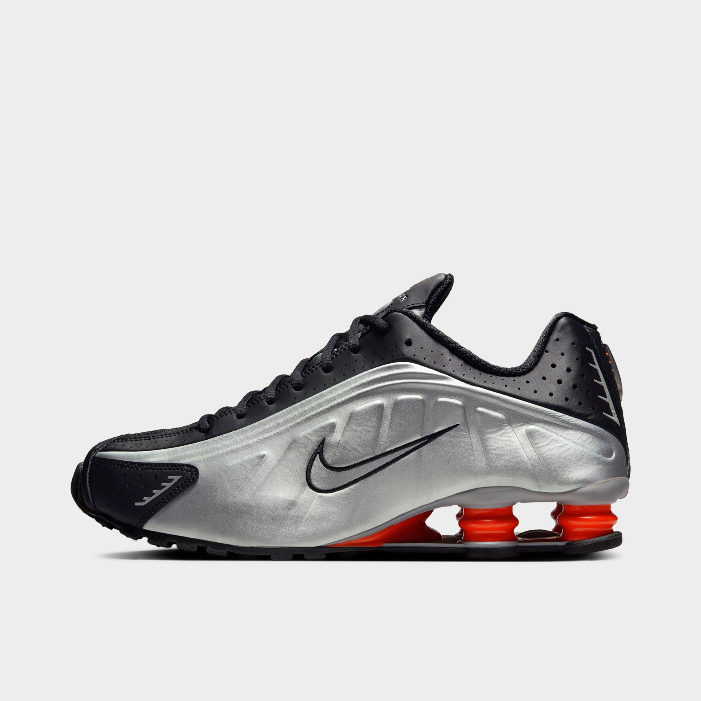 Nike Shox R4 Casual Shoes in Grey/Metallic/Metallic Silver Size 7.5 Leather