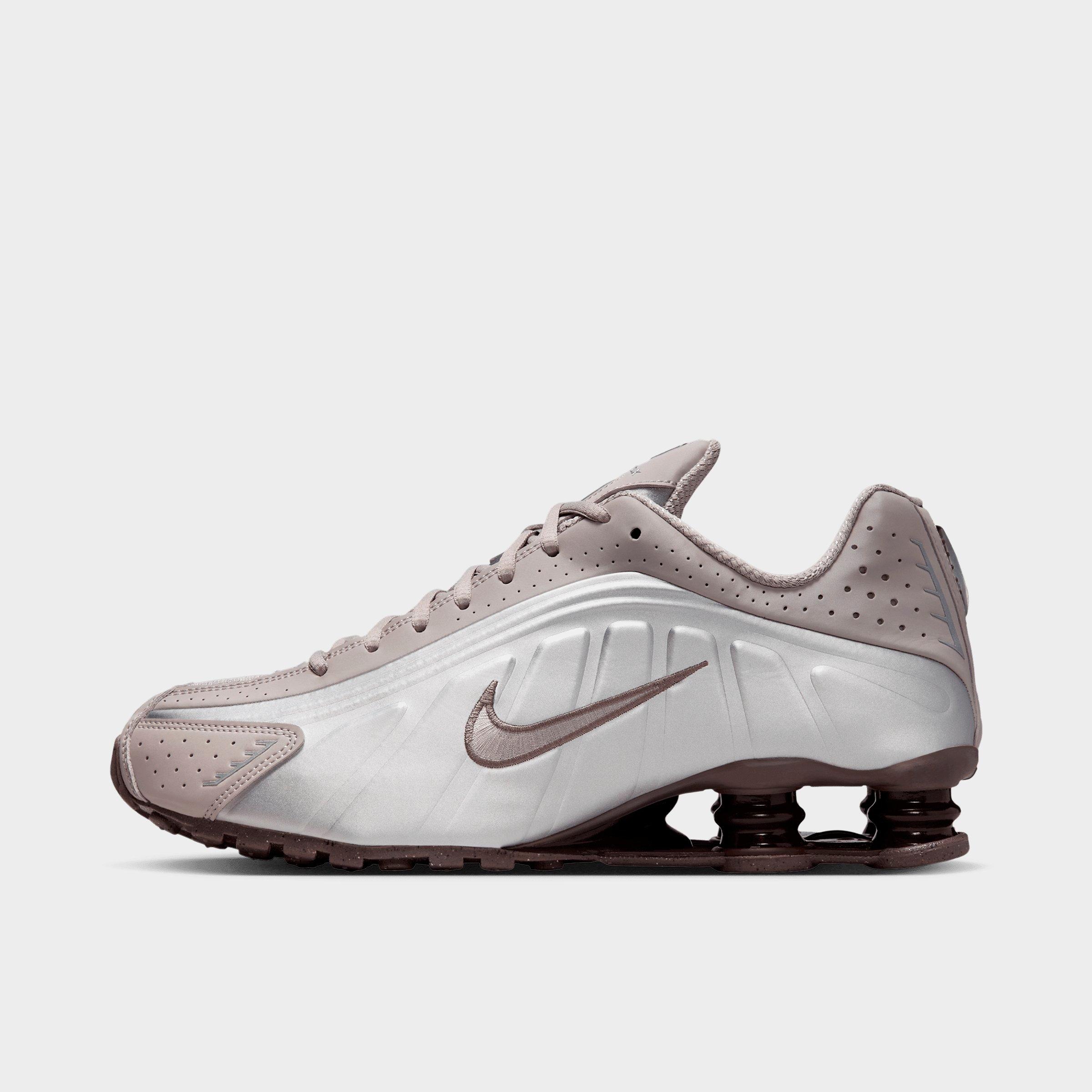 Nike Men's Shox R4 Casual Shoes in Cave Stone/College Grey/Baroque Brown Size: 7.0