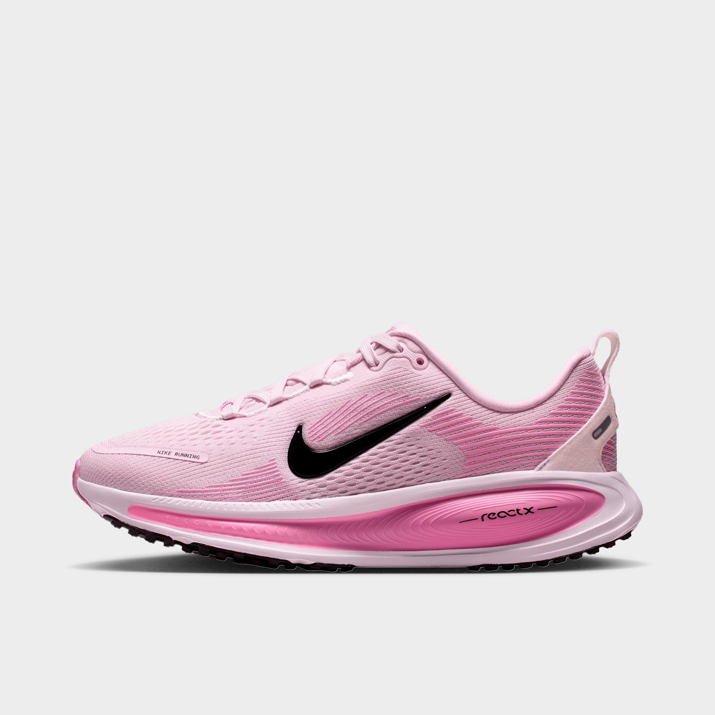 Nike Big Kids Vomero 18 Running Shoes in Bleached Lilac/Black/Light Magenta Size: 6.0