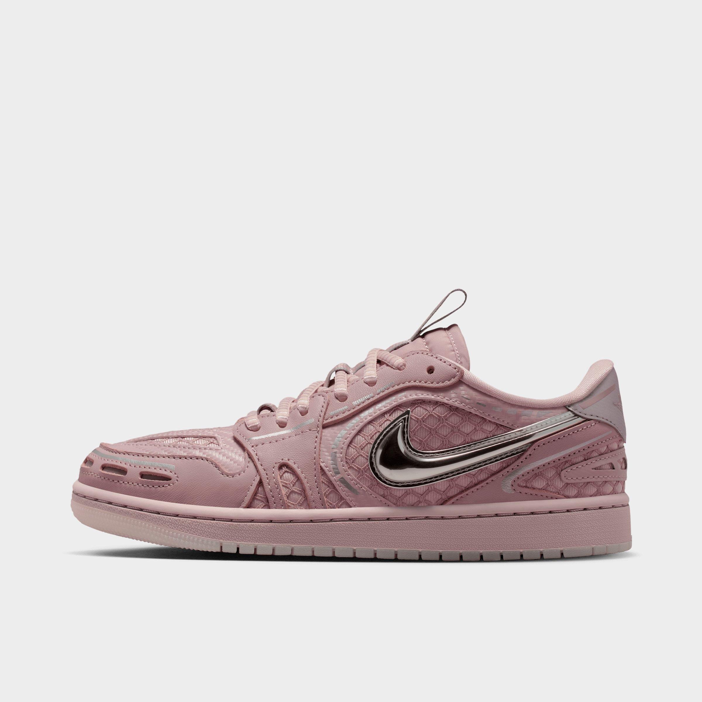 Jordan Women's Air 1 Low Method of Make Casual Shoes in Particle Rose/Barely Rose/Metallic Silver Size: 5.5