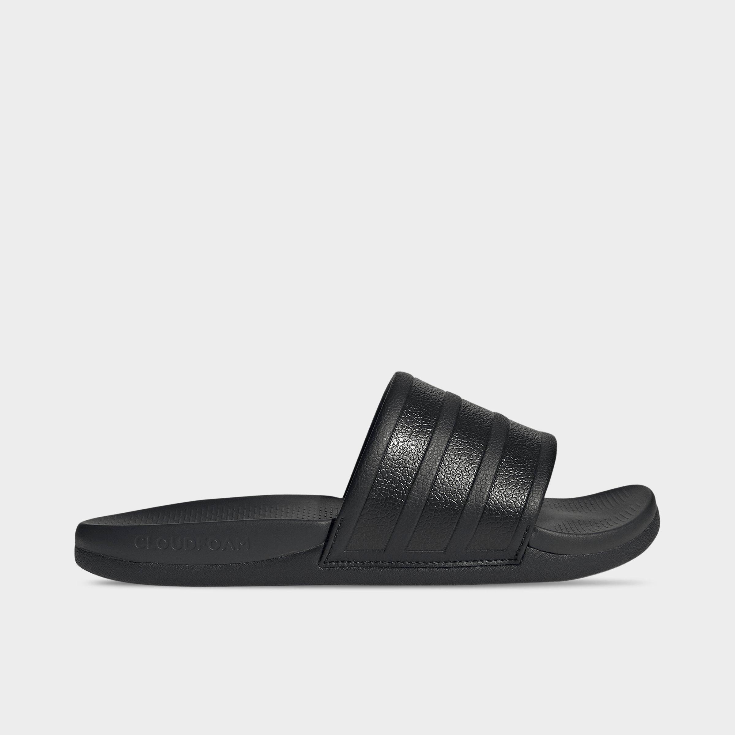 adidas Women's Adilette Comfort 2.0 Slide Sandals in Core Black/Core Black/Carbon Size: 7.0