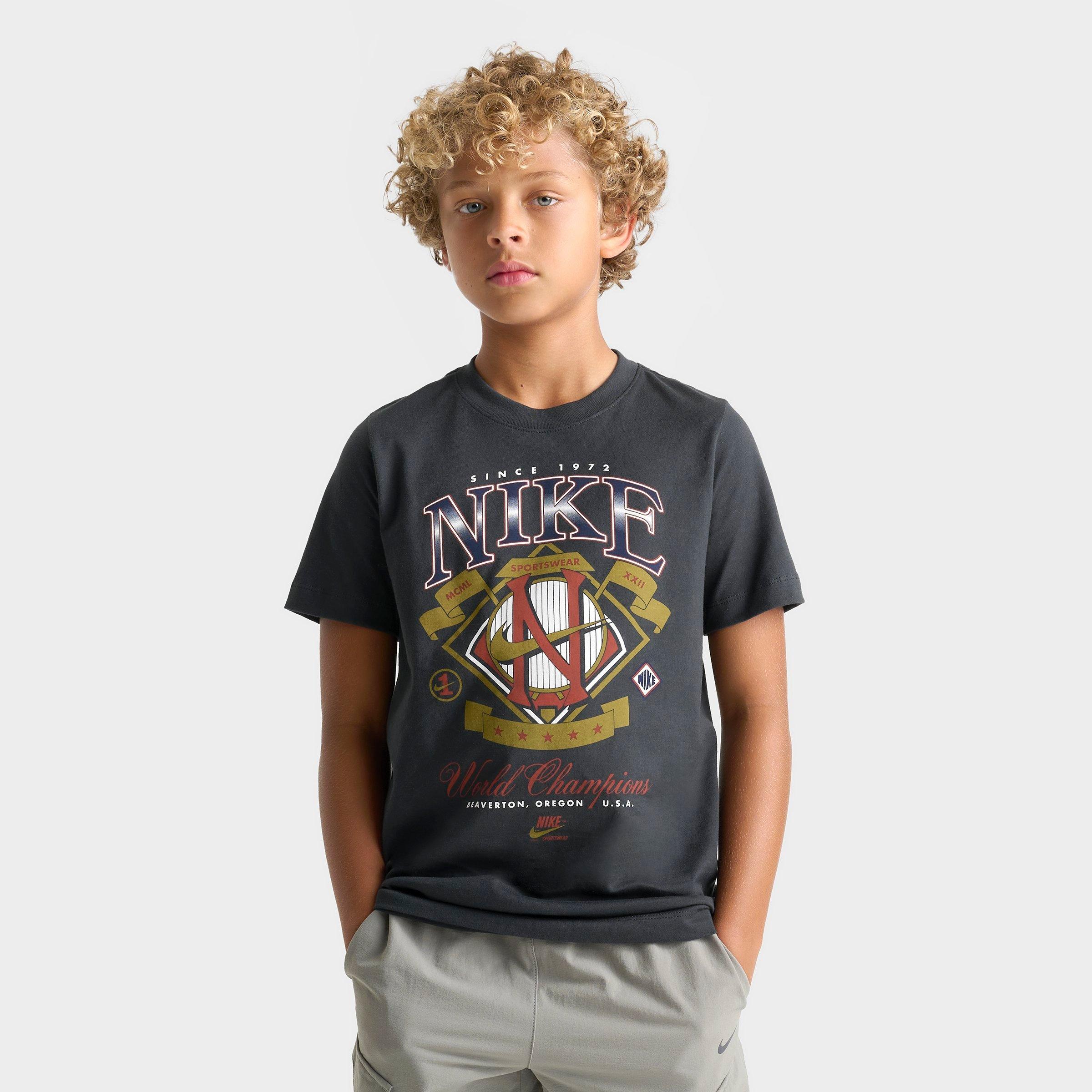 Nike Kids' Sportswear Champions T-shirt In Off Noir