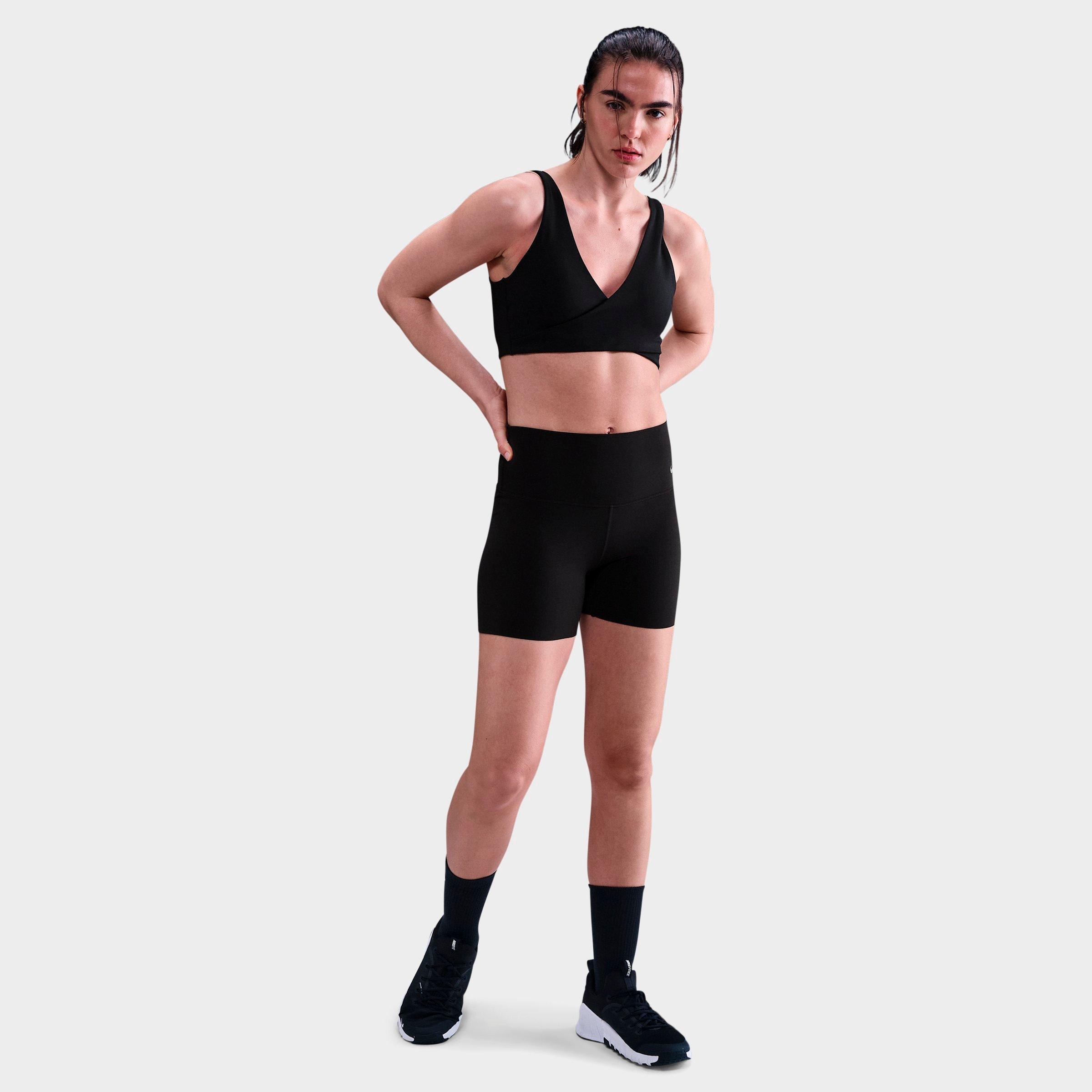 Nike Women's One Light-Support Padded Sports Bra in Black/Dark Smoke Grey Size: XS