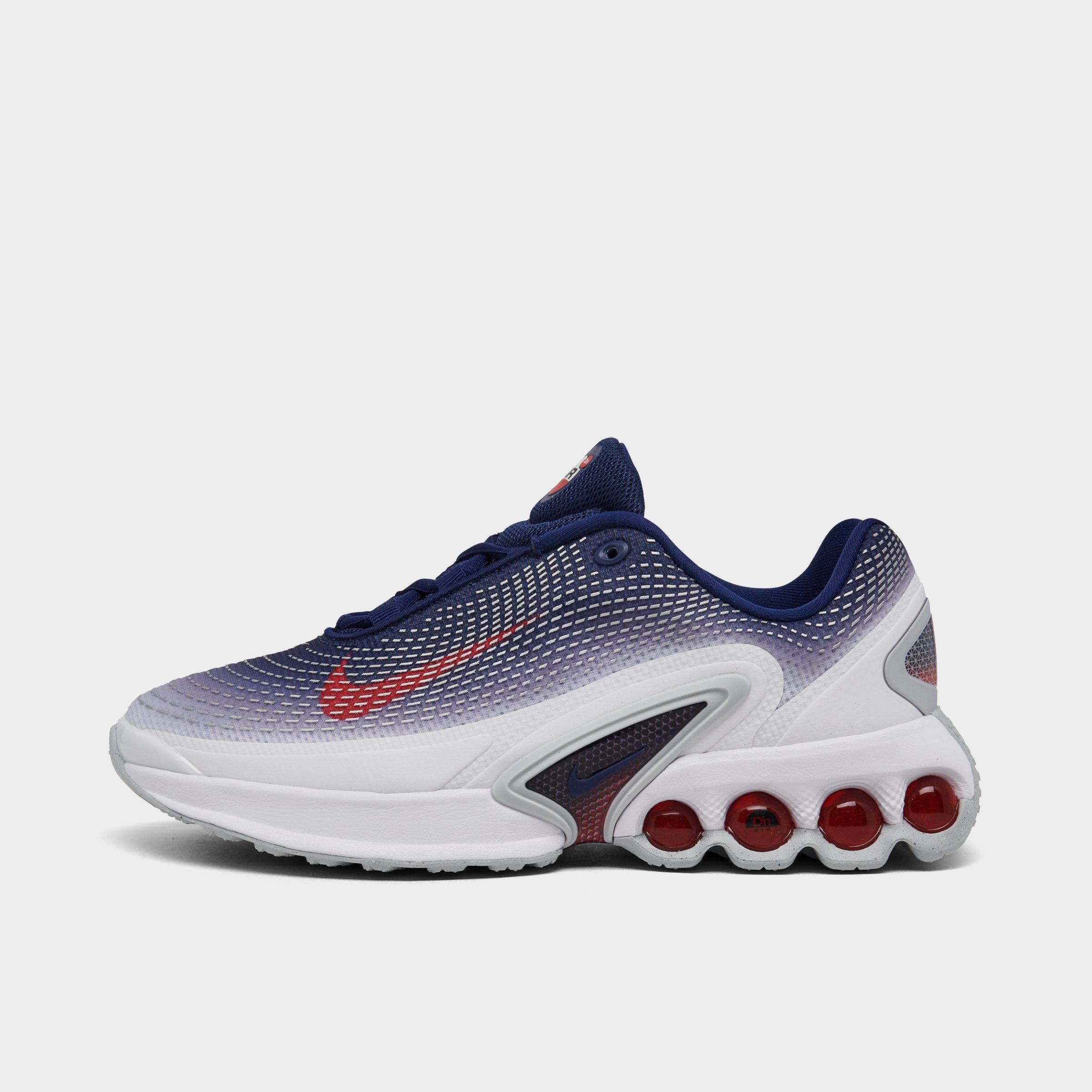 Nike Big Kids Air Max Dn Casual Shoes in White/Sport Red/Blue Void Size: 1.0