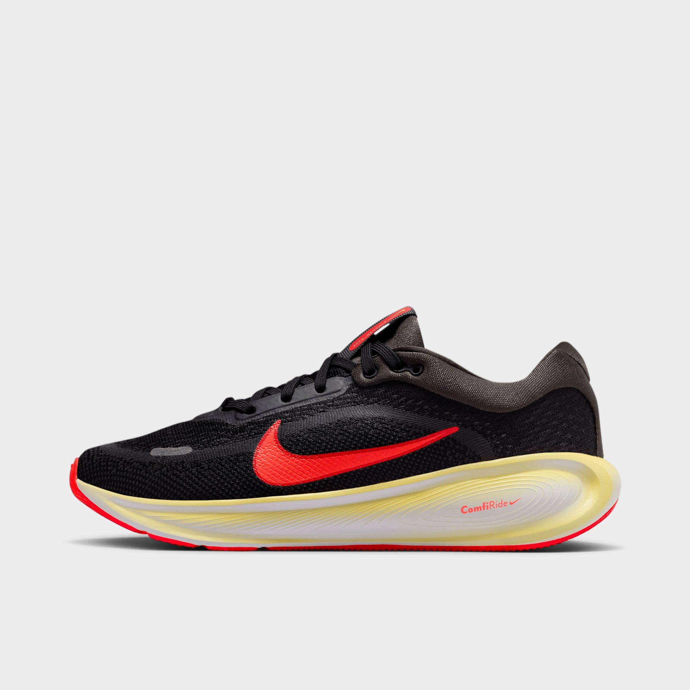 Nike Big Kids Stellar Ride Running Shoes in Black/Medium Ash/Light Crimson Size: 5.0