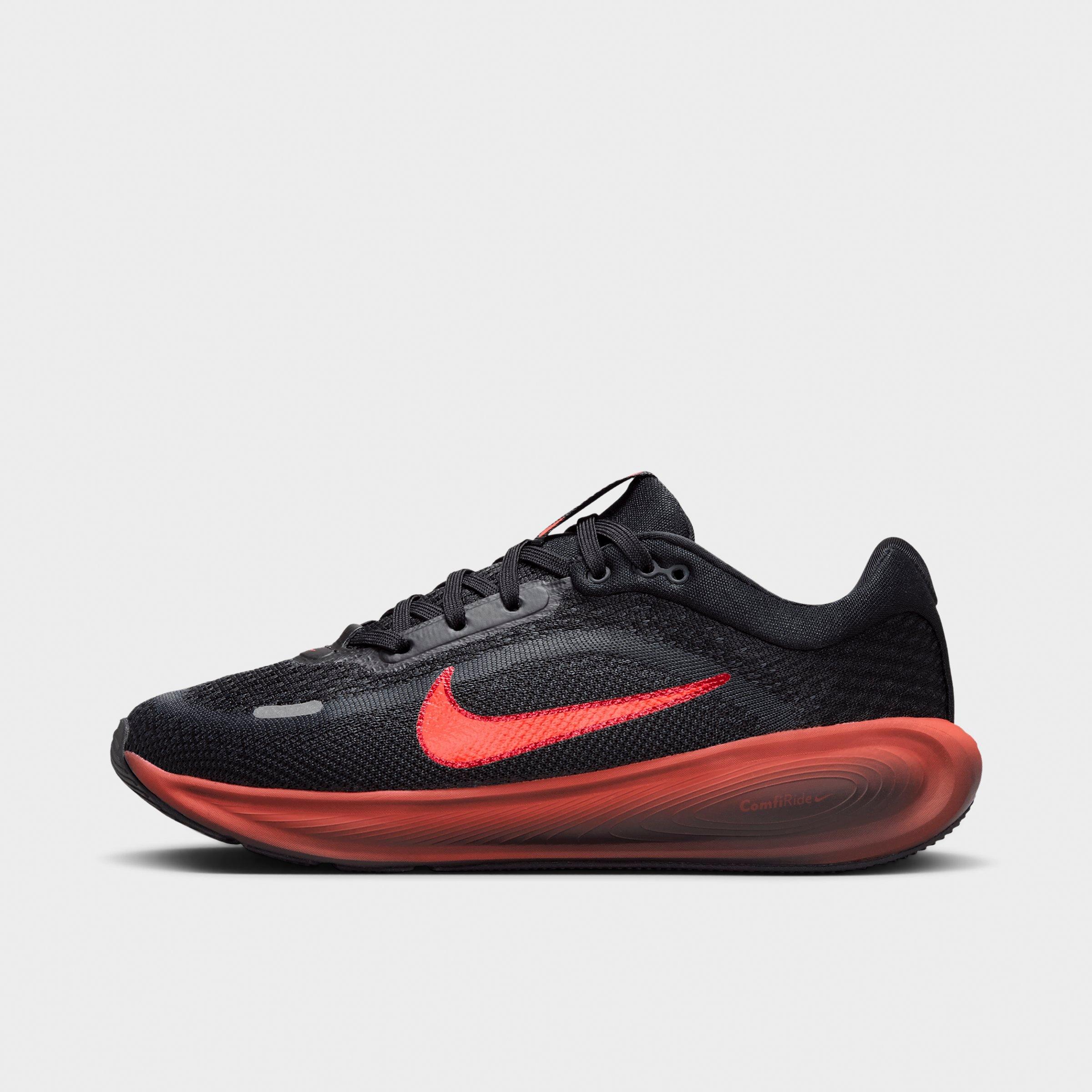 Nike Big Kids Stellar Ride Running Shoes in Black/Cool Grey/University Red Size: 3.5