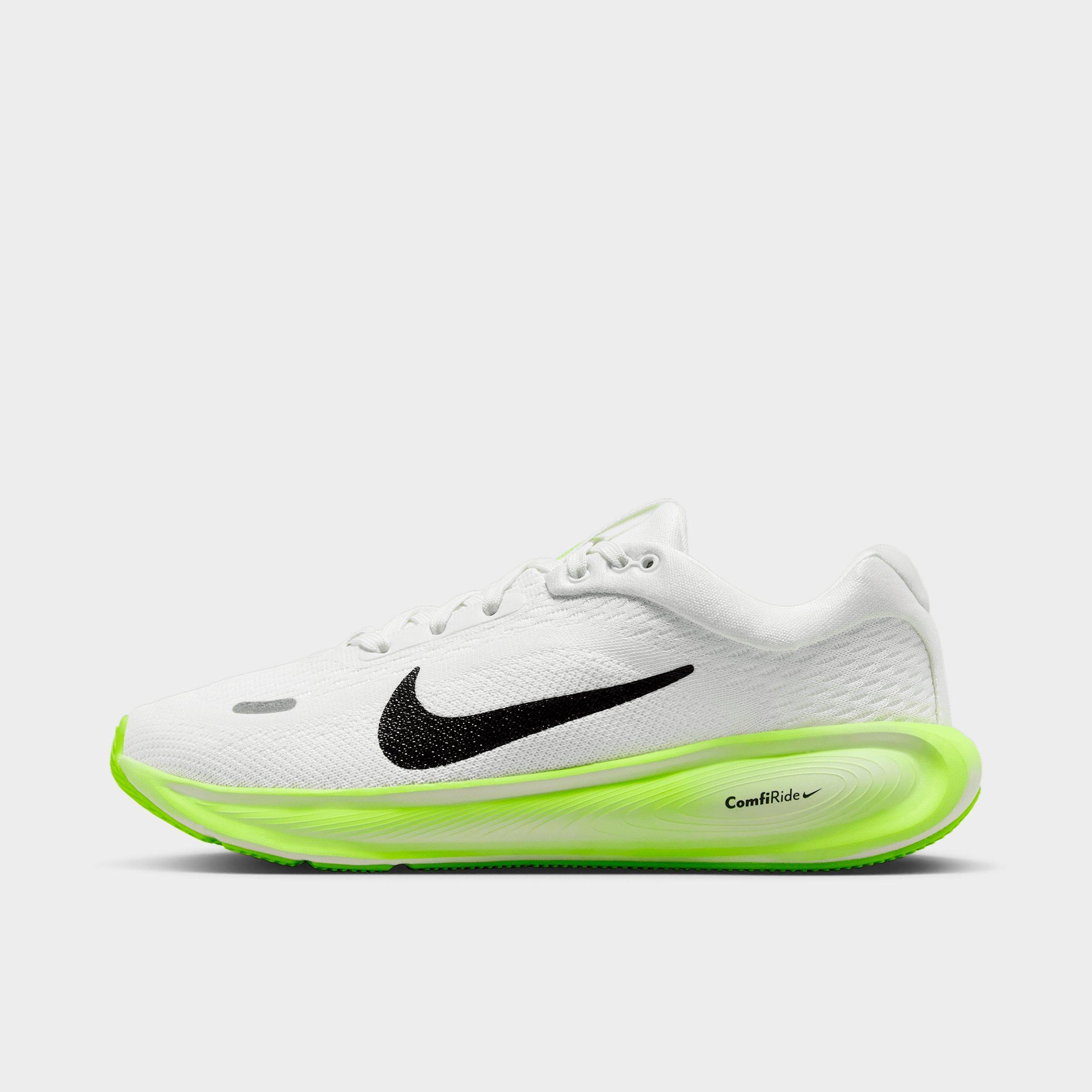 Nike Big Kids Stellar Ride Running Shoes in White/Summit White/Volt Size: 6.5