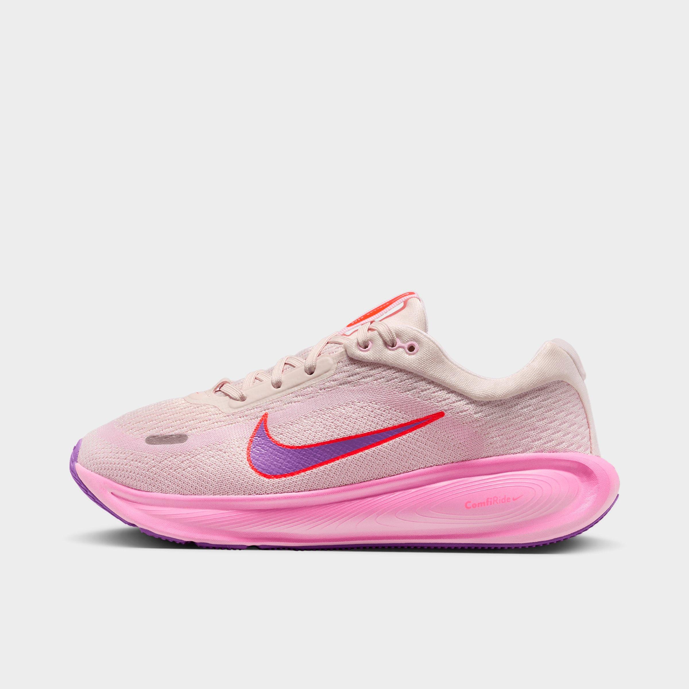 Nike Girls' Big Kids Stellar Ride Running Shoes in Chalk/Pink Foam/Bright Crimson Size: 3.5