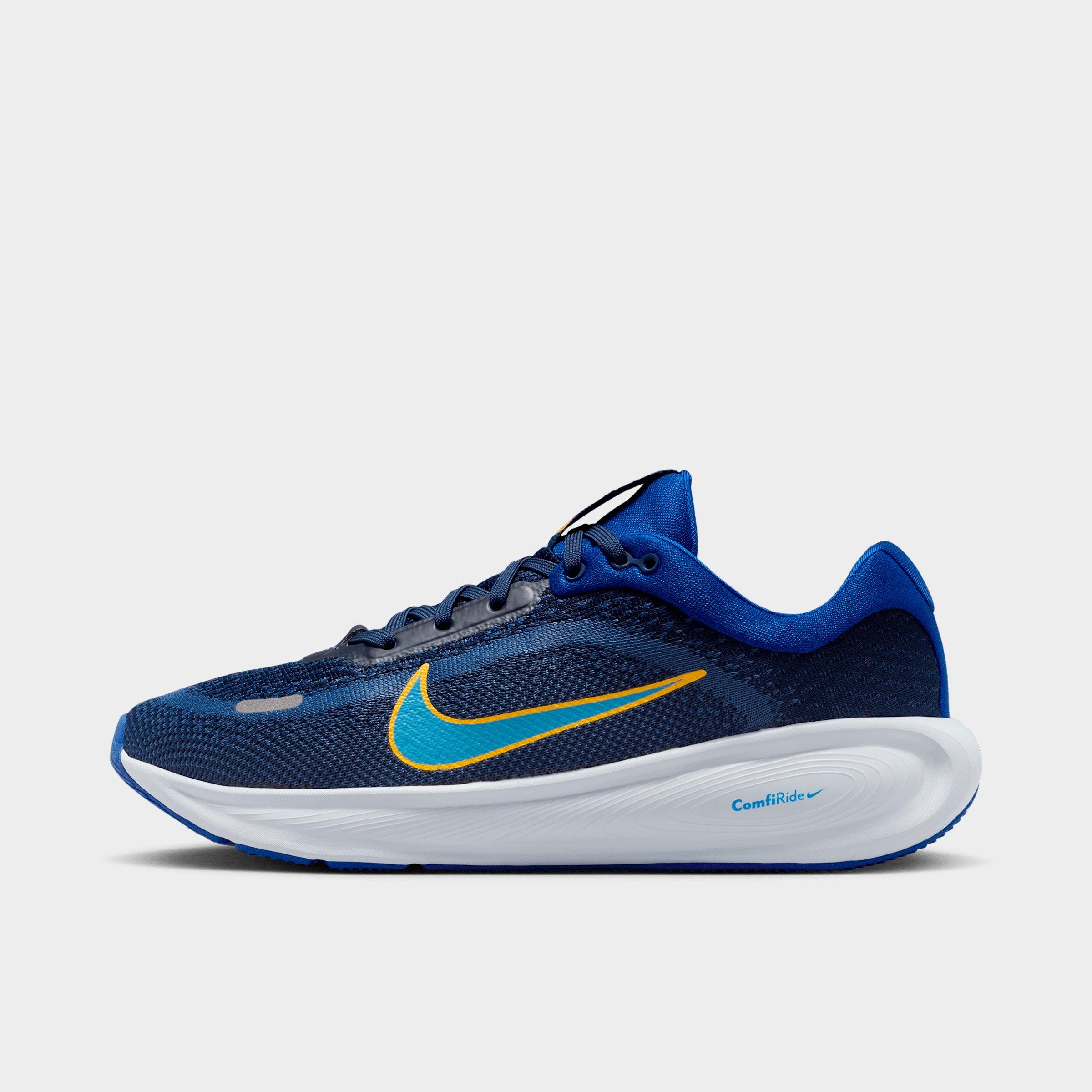 Nike Big Kids Stellar Ride Running Shoes in Old Royal/Mystic Navy/Laser Orange Size: 5.5