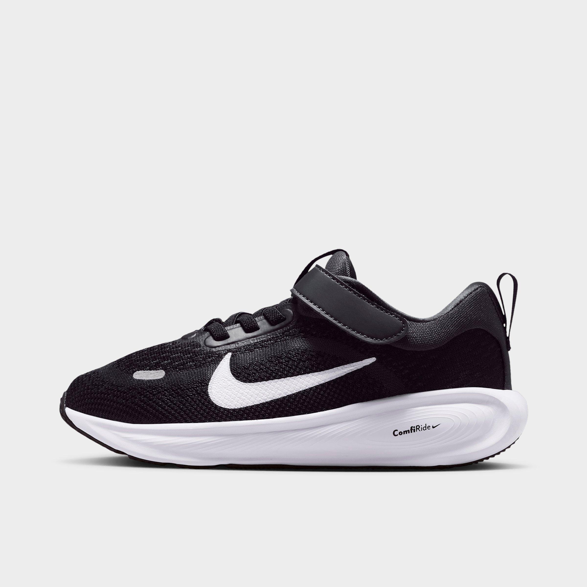 Nike Little Kids Stellar Ride Stretch Lace Running Shoes in Black/Anthracite/Pure Platinum Size: 1.0