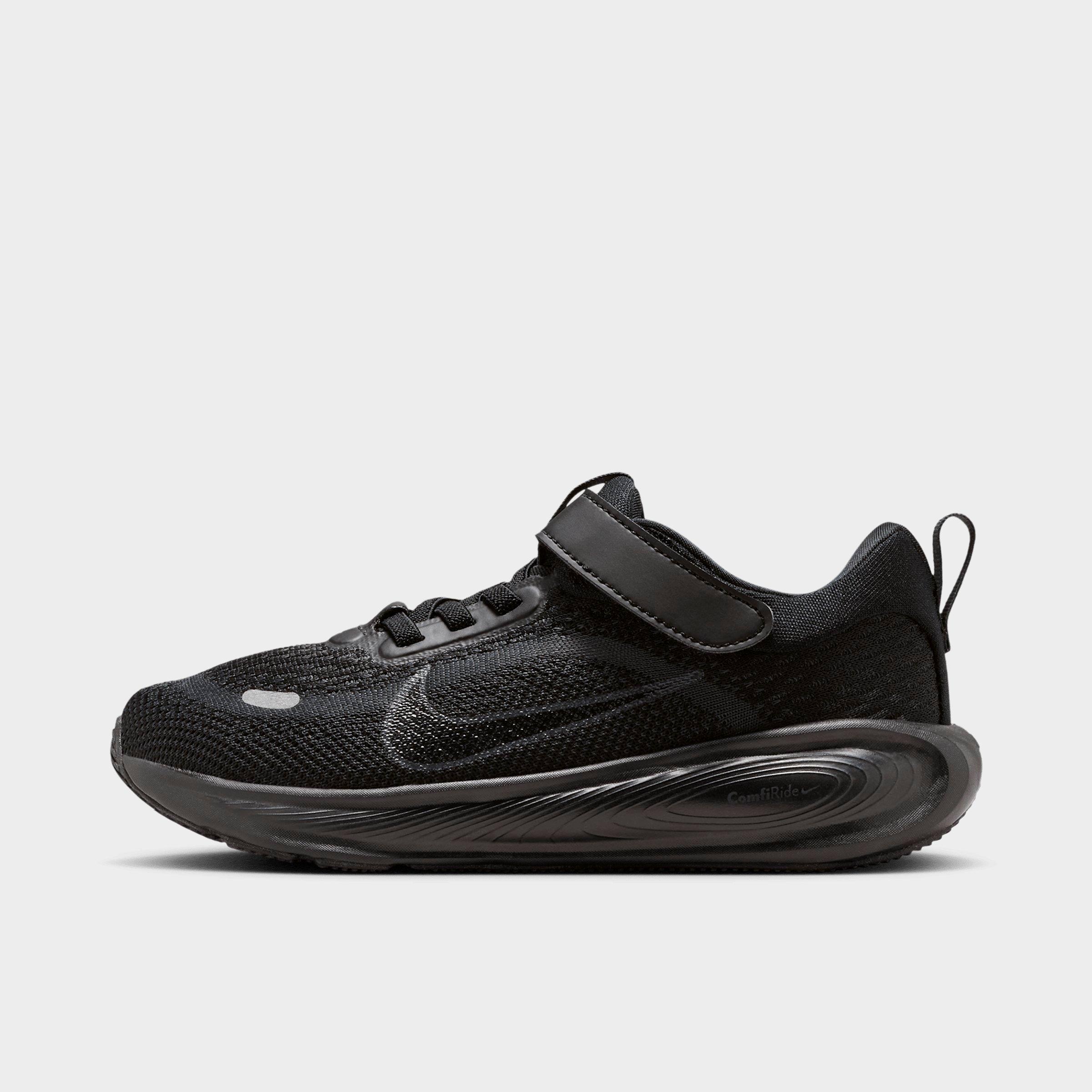 Nike Little Kids Stellar Ride Stretch Lace Running Shoes in Black/Anthracite Size: 10.5