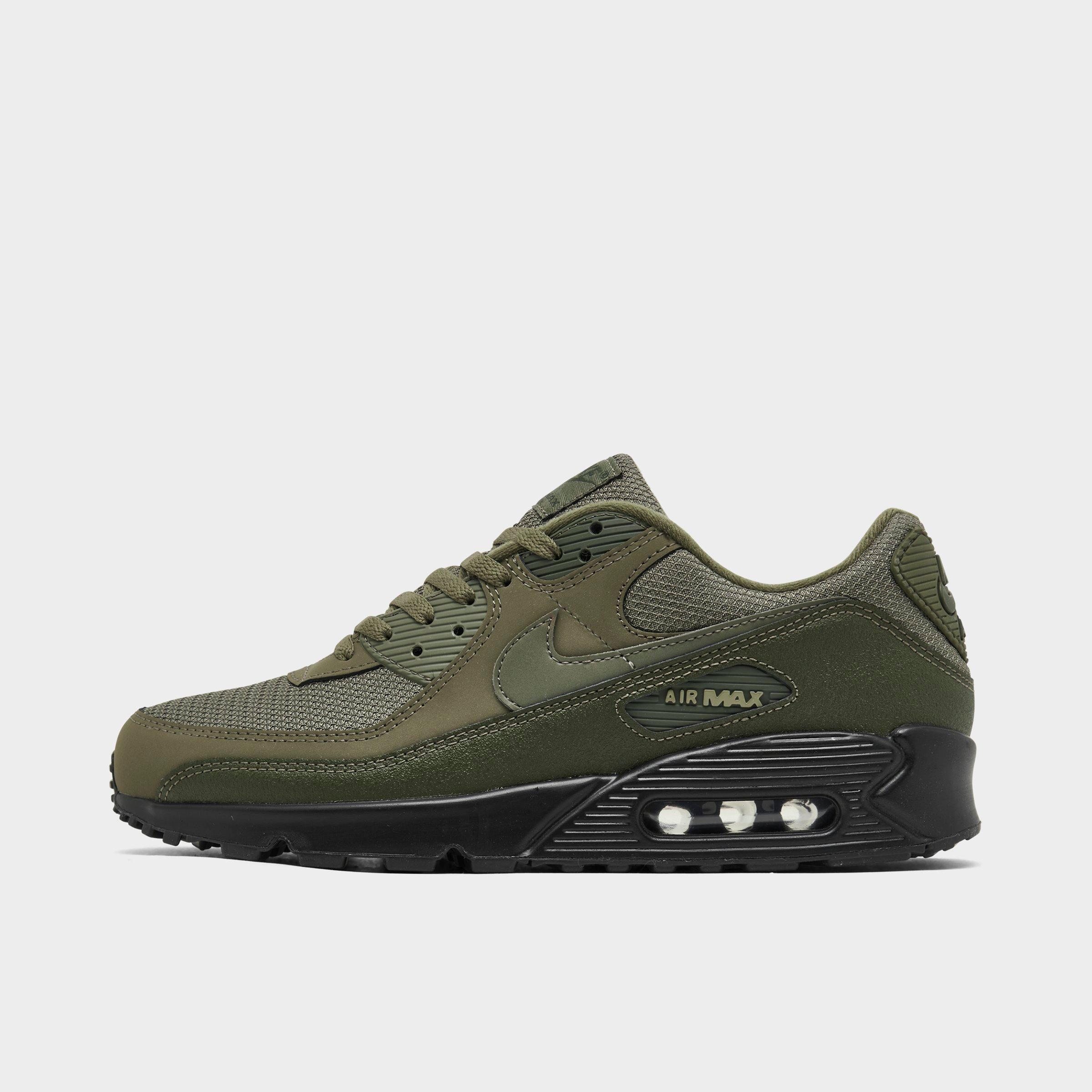 Nike Men's Air Max 90 Casual Sneakers From Finish Line In Medium Olive/cargo Khaki/black