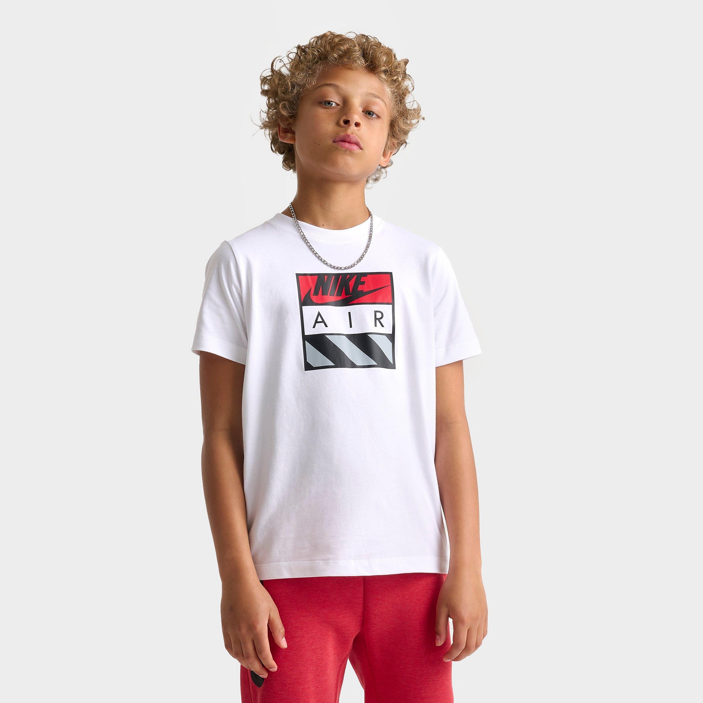Nike Big Kids AIR T-Shirt in White Size: Small