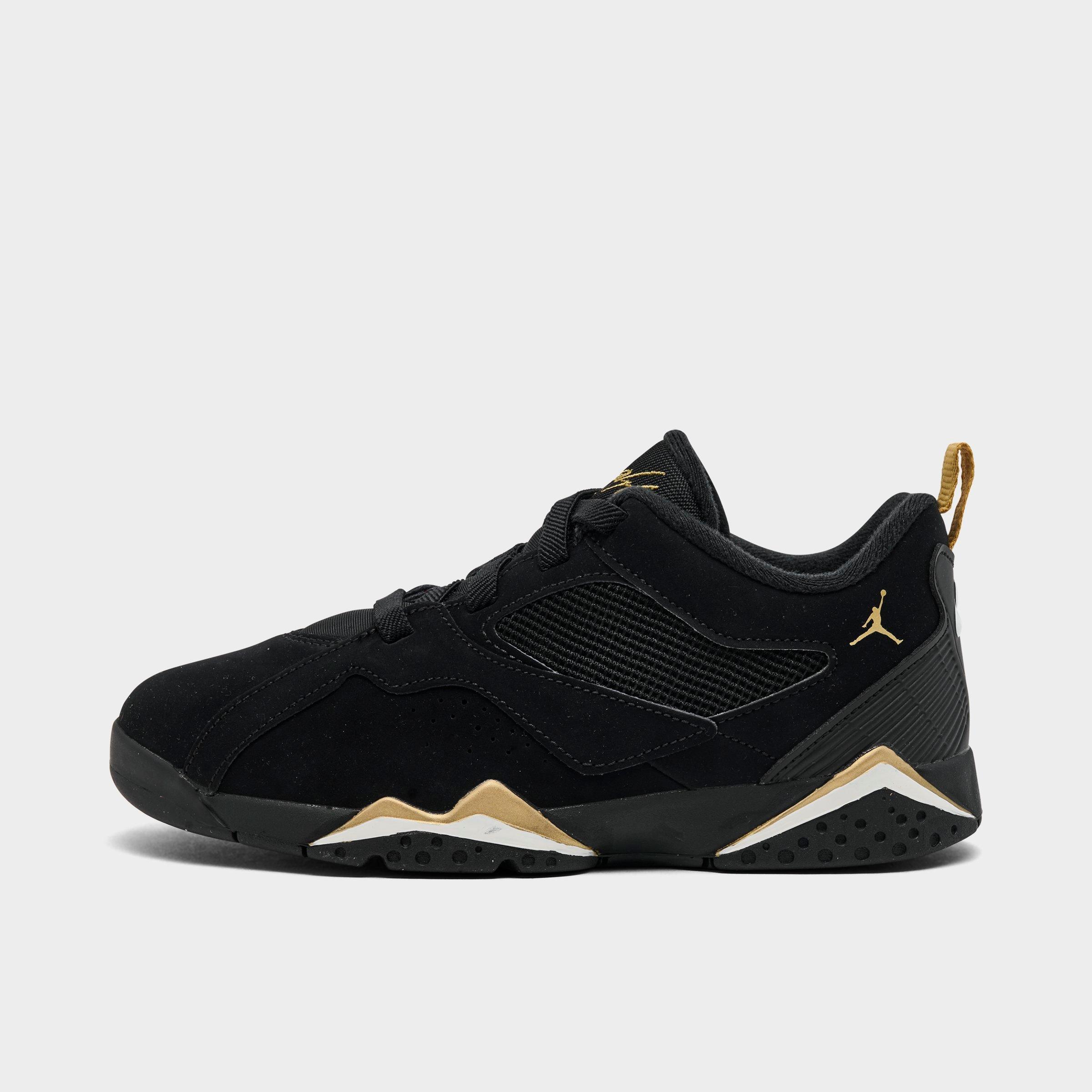 Jordan Little Kids MVP 92 Basketball Shoes in Black/Sail/Metallic Gold Size: 10.5