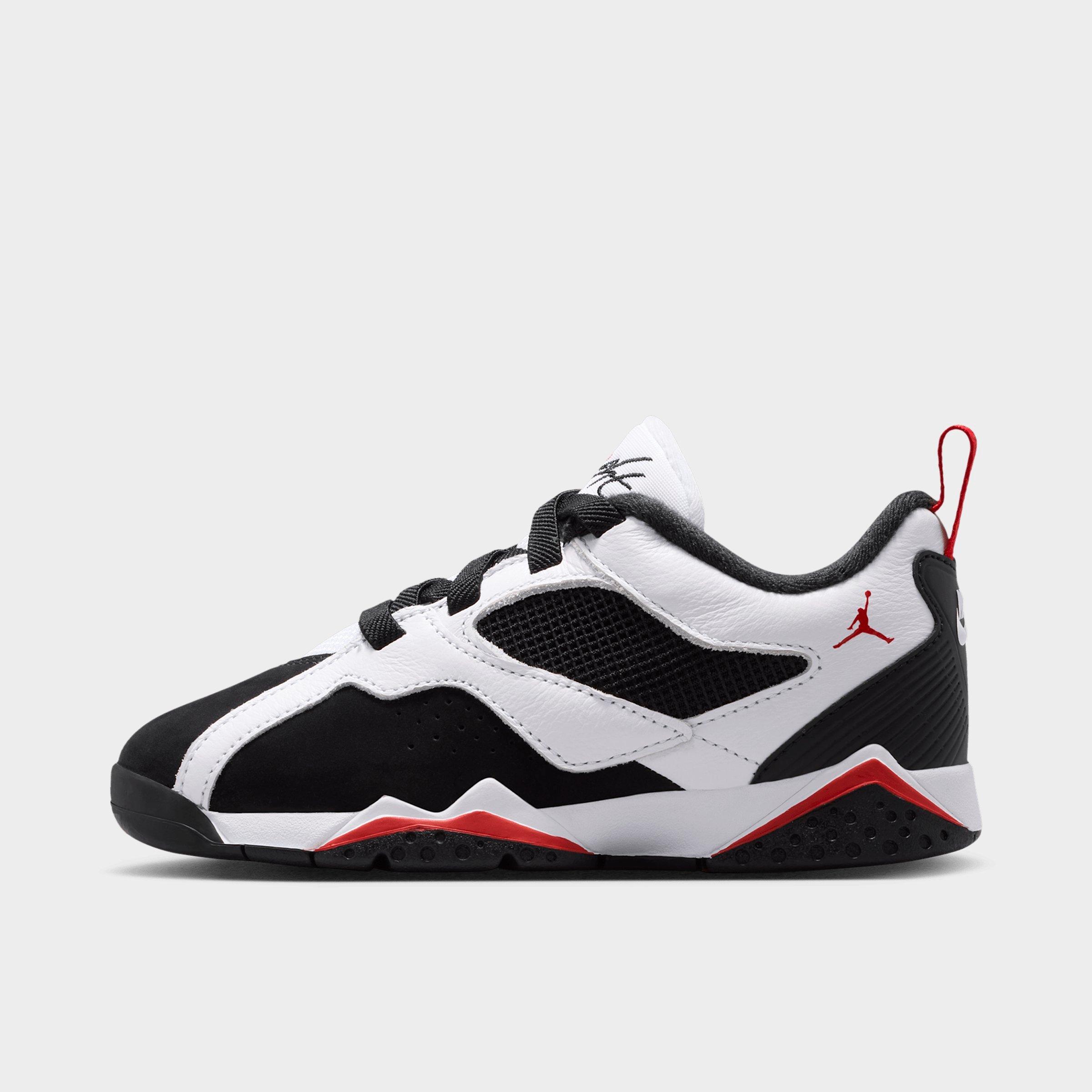 Jordan Little Kids MVP 92 Basketball Shoes in White/Black/Gym Red Size: 3.0