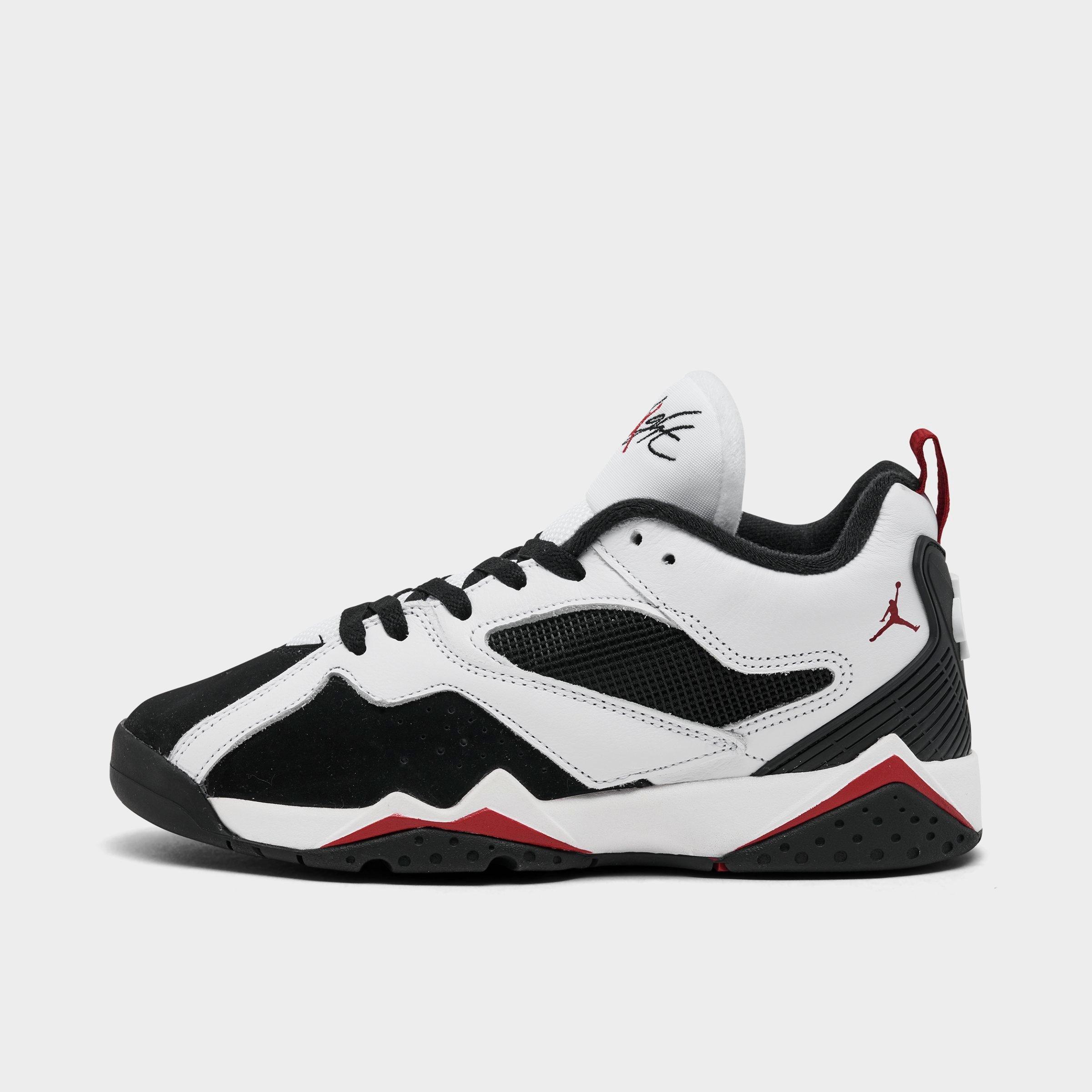 Jordan Big Kids Air MVP 92 Basketball Shoes in White/Black/Gym Red Size: 3.5