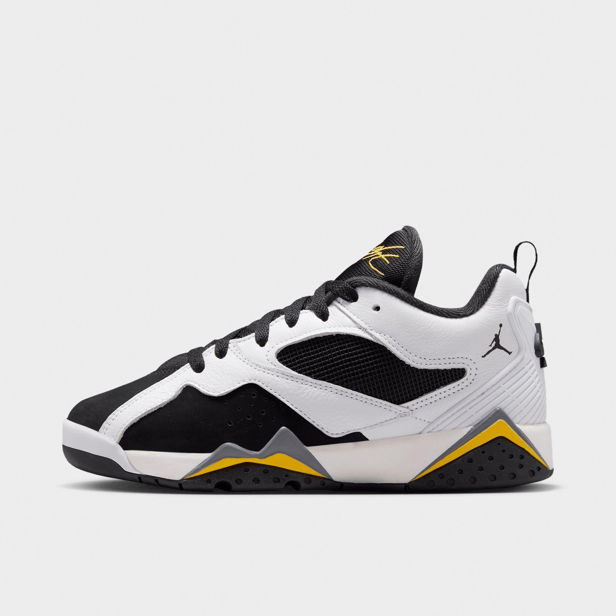 Jordan Big Kids Air MVP 92 Basketball Shoes in White/Black/Dark Blue Grey Size: 6.5