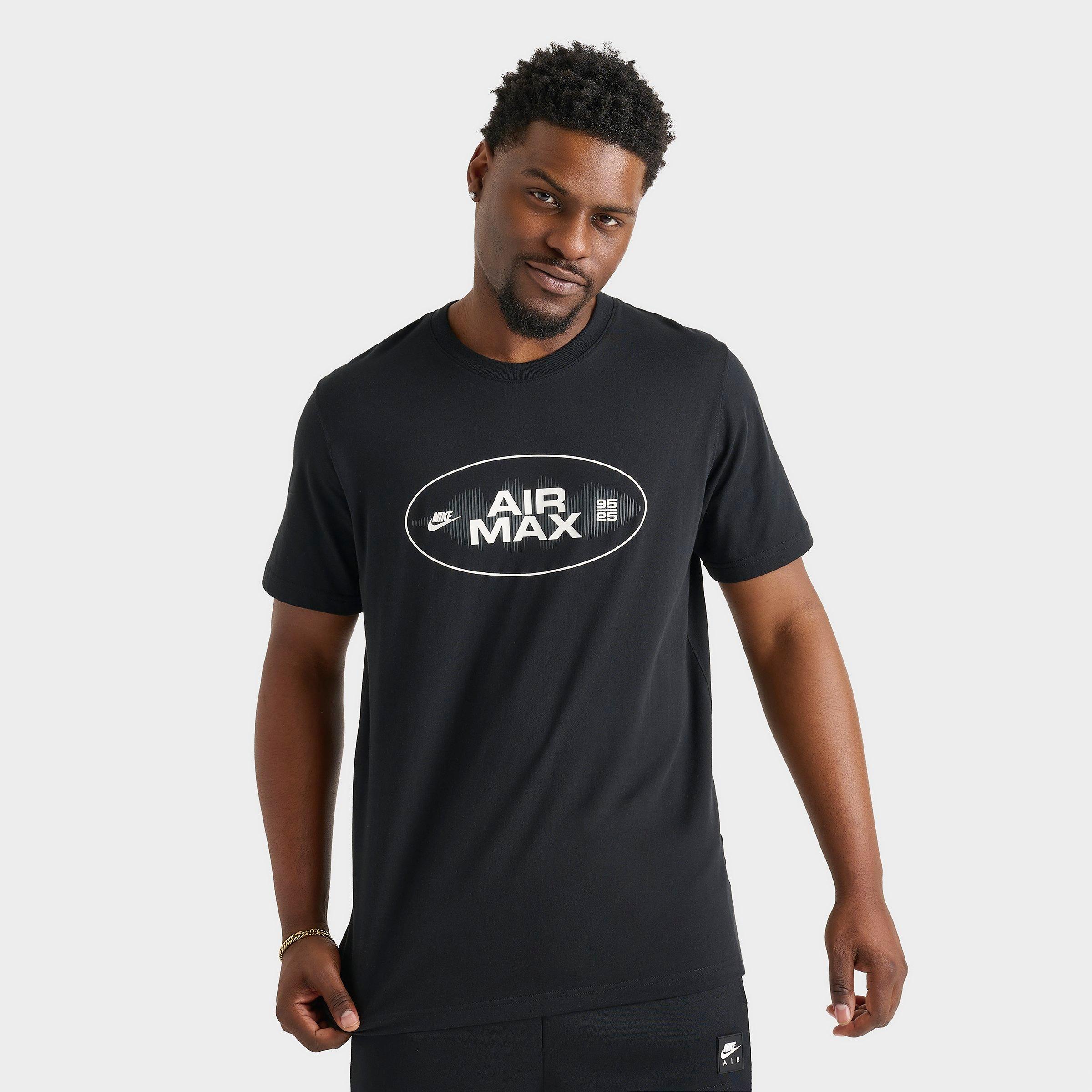 Nike Men's Air Max T-Shirt in Black/Black Size Large 100% Cotton