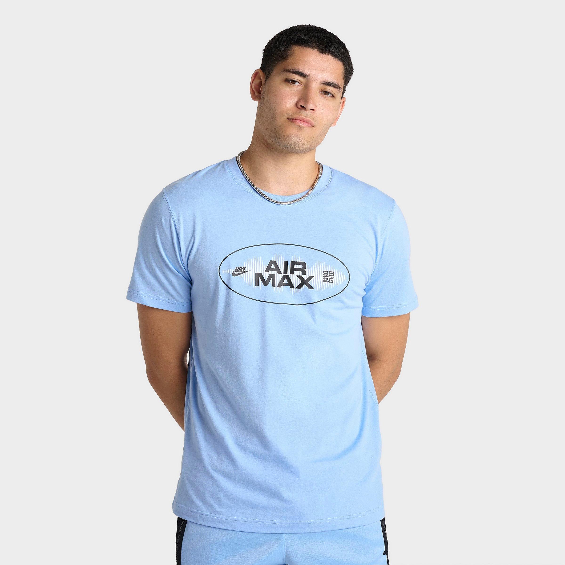 Nike Men's Air Max T-Shirt in Blue/Psychic Blue Size 2XL 100% Cotton