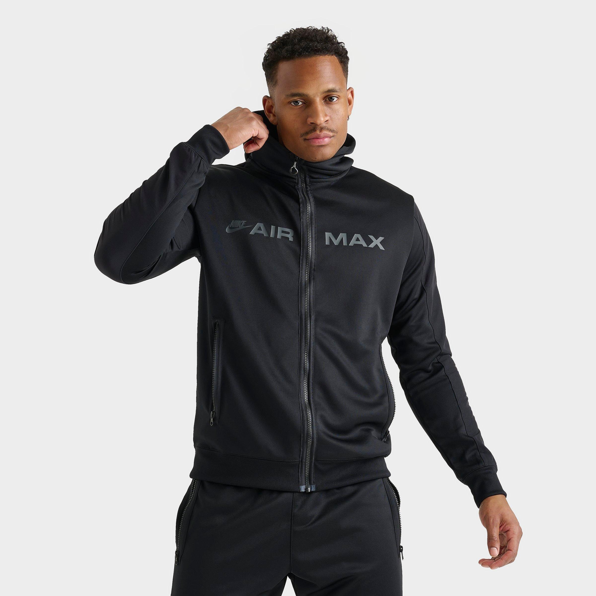 Nike Men's Sportswear Air Max Full-Zip Hoodie in Black/Black Size Large 100% Polyester/Knit