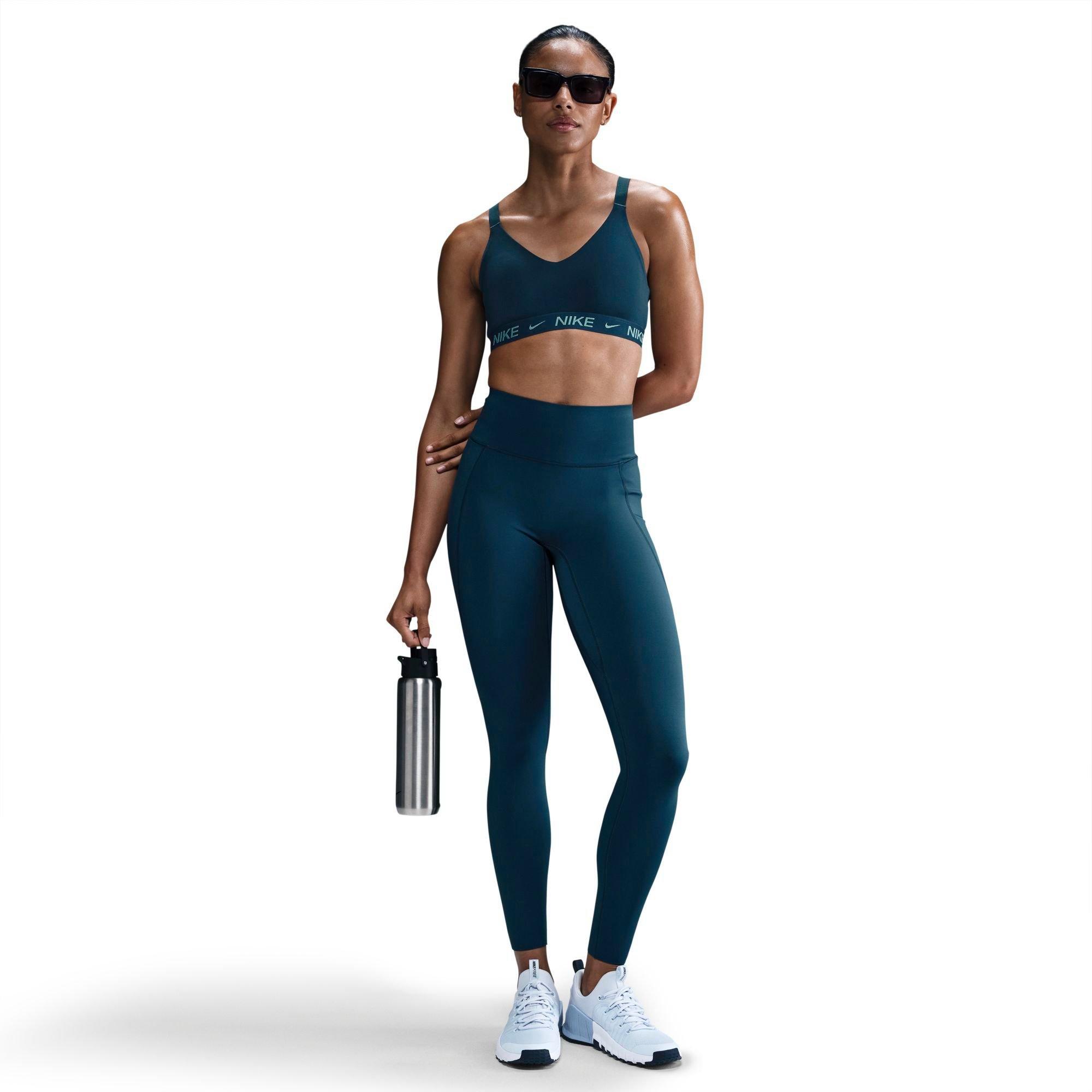 Nike Women's Universa -support High-waisted Full-length Leggings With Pockets In Armory Navy/anthracite/rift Blue 