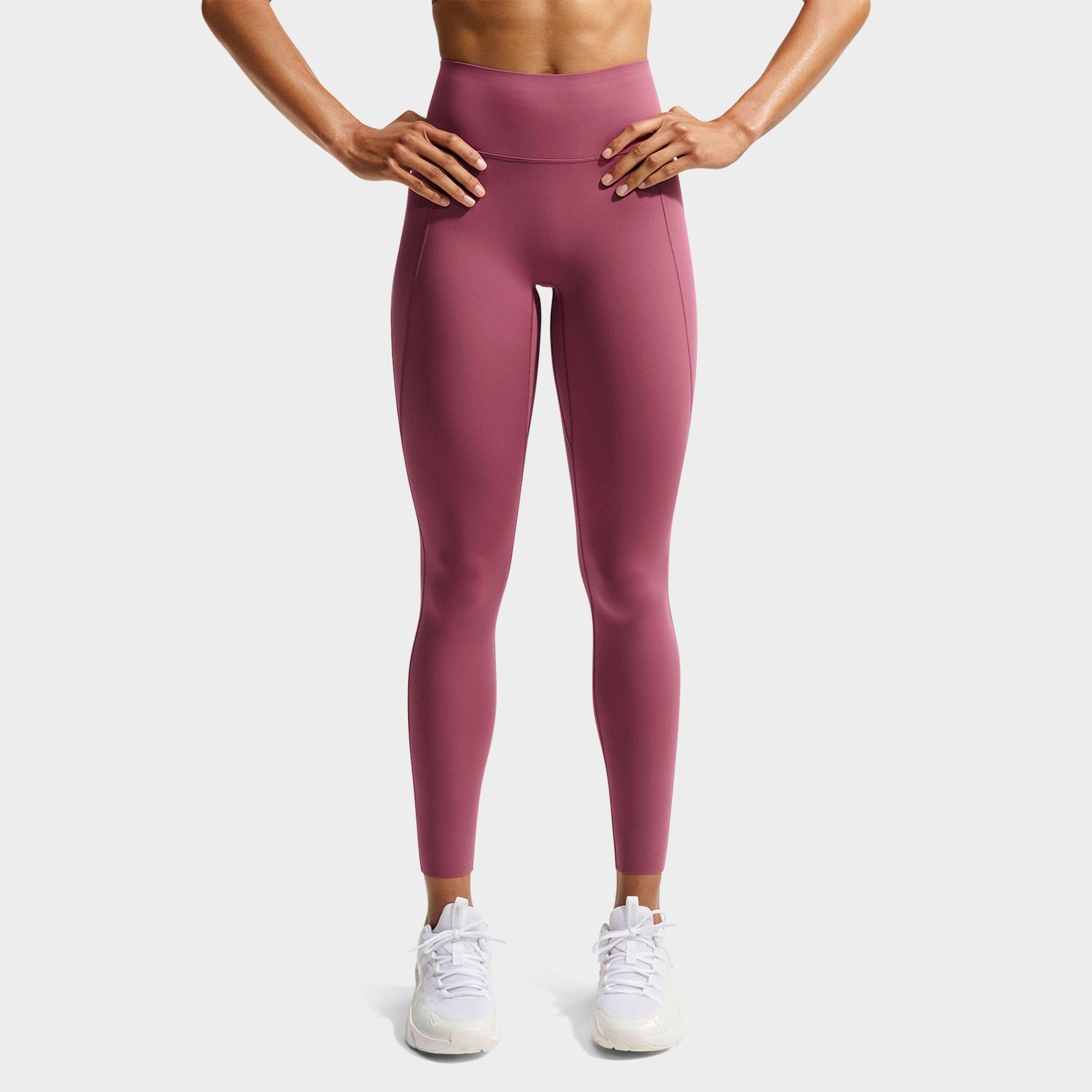 Nike Women's Universa High-Rise Full-Length Leggings (With Pockets) in Pink Smoke/Pink Smoke/Mystic Dates Size: Large