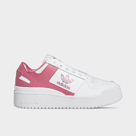 Shop Adidas Originals Adidas Girls' Big Kids' Originals Forum Bold Casual Shoes In White/pink Strata/white