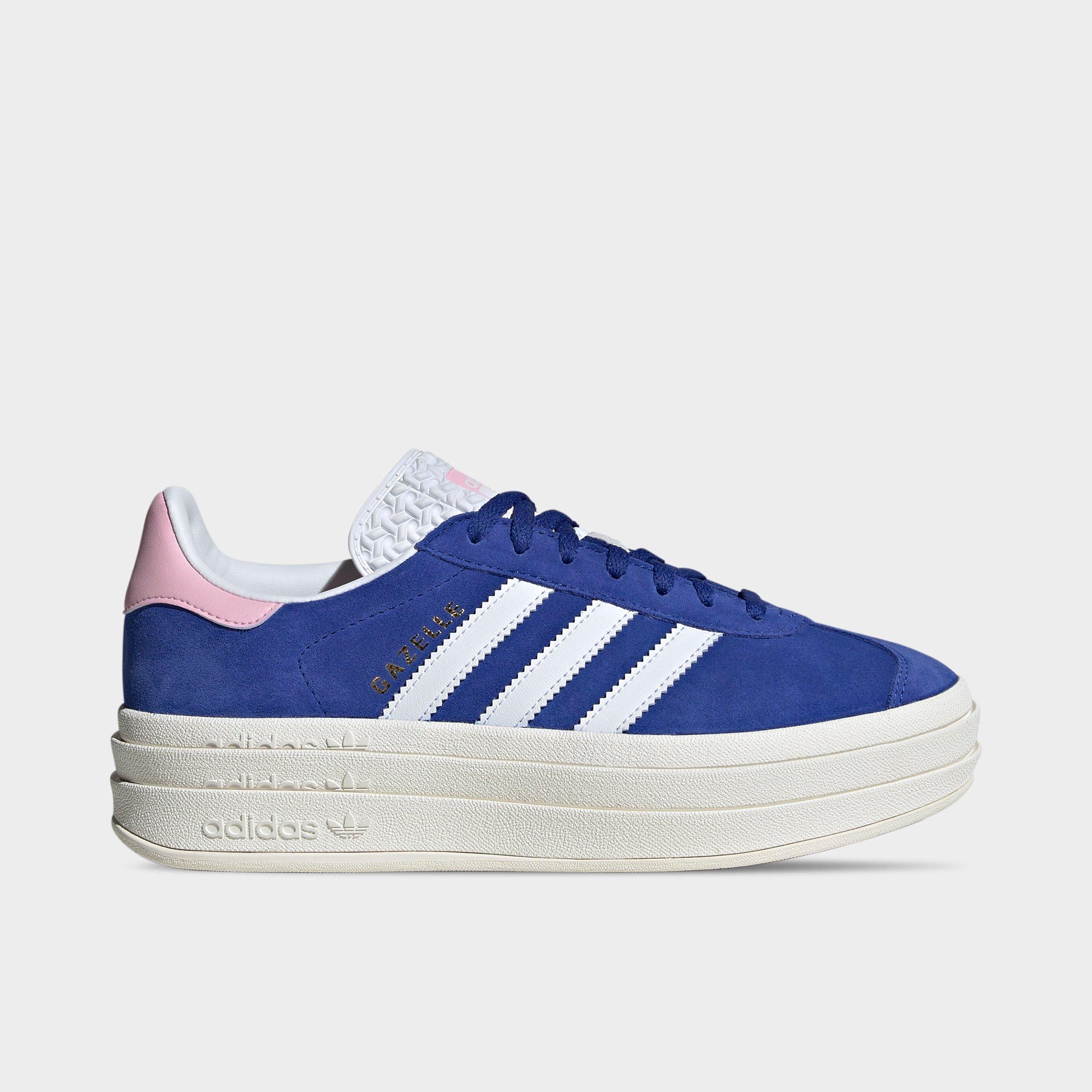 Adidas Originals Adidas Women's Originals Gazelle Bold Casual Shoes In True Pink/semi Lucid Blue/white