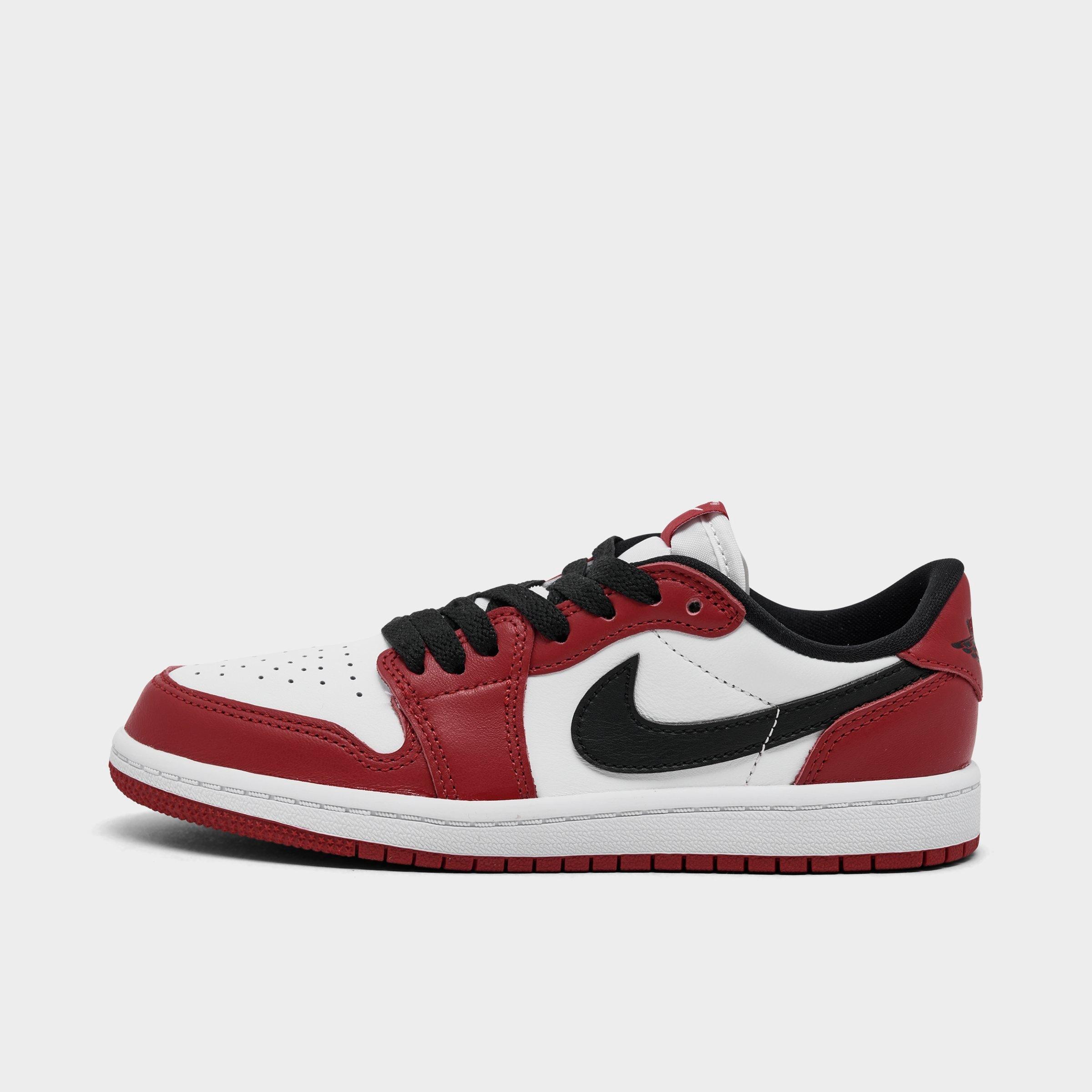 Jordan Little Kids Air Retro 1 Low OG Casual Shoes in Varsity Red/Black/Summit White Size: 1.0