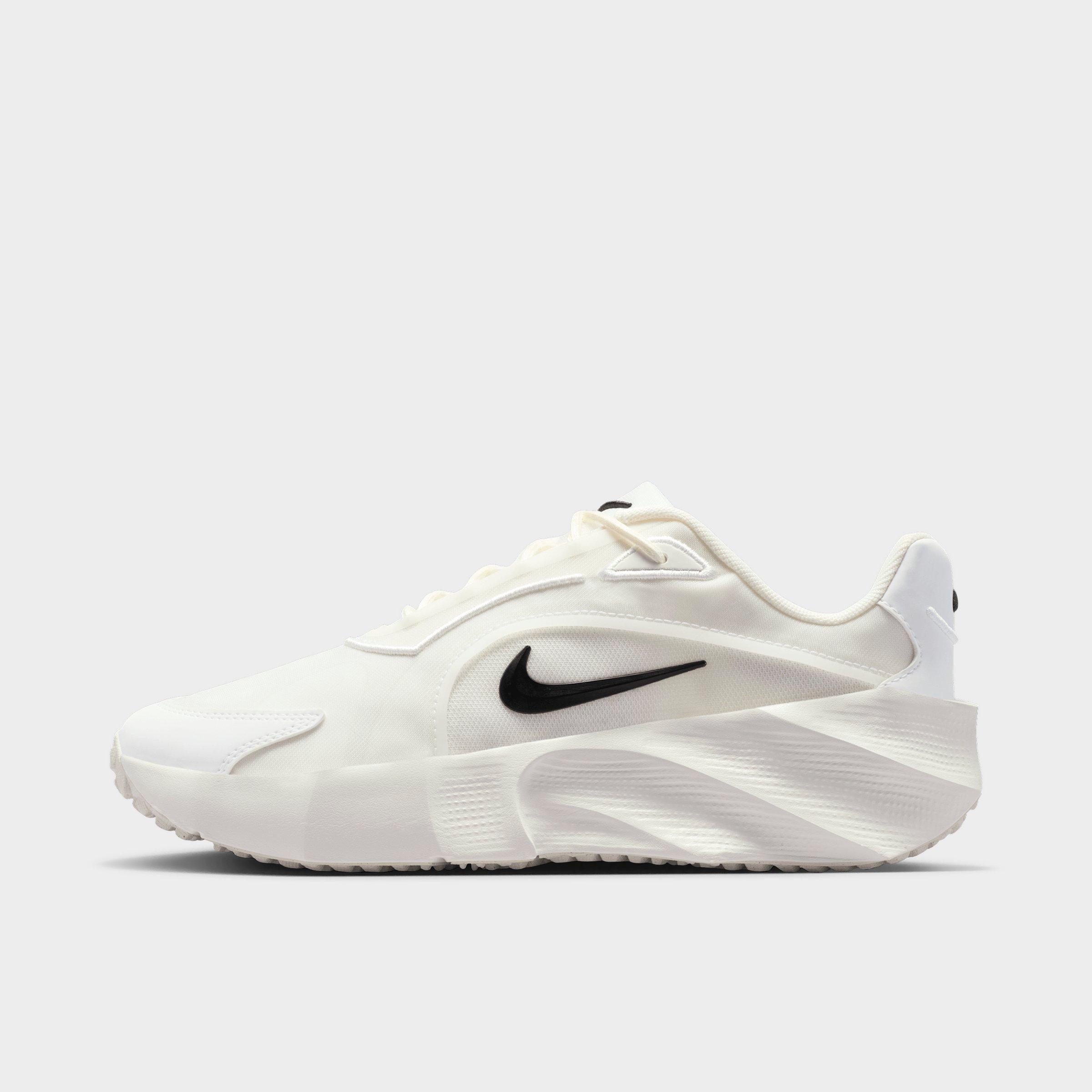 Nike Women's Aura Edge Casual Shoes in Summit White/Summit White/Black Size: 12.0