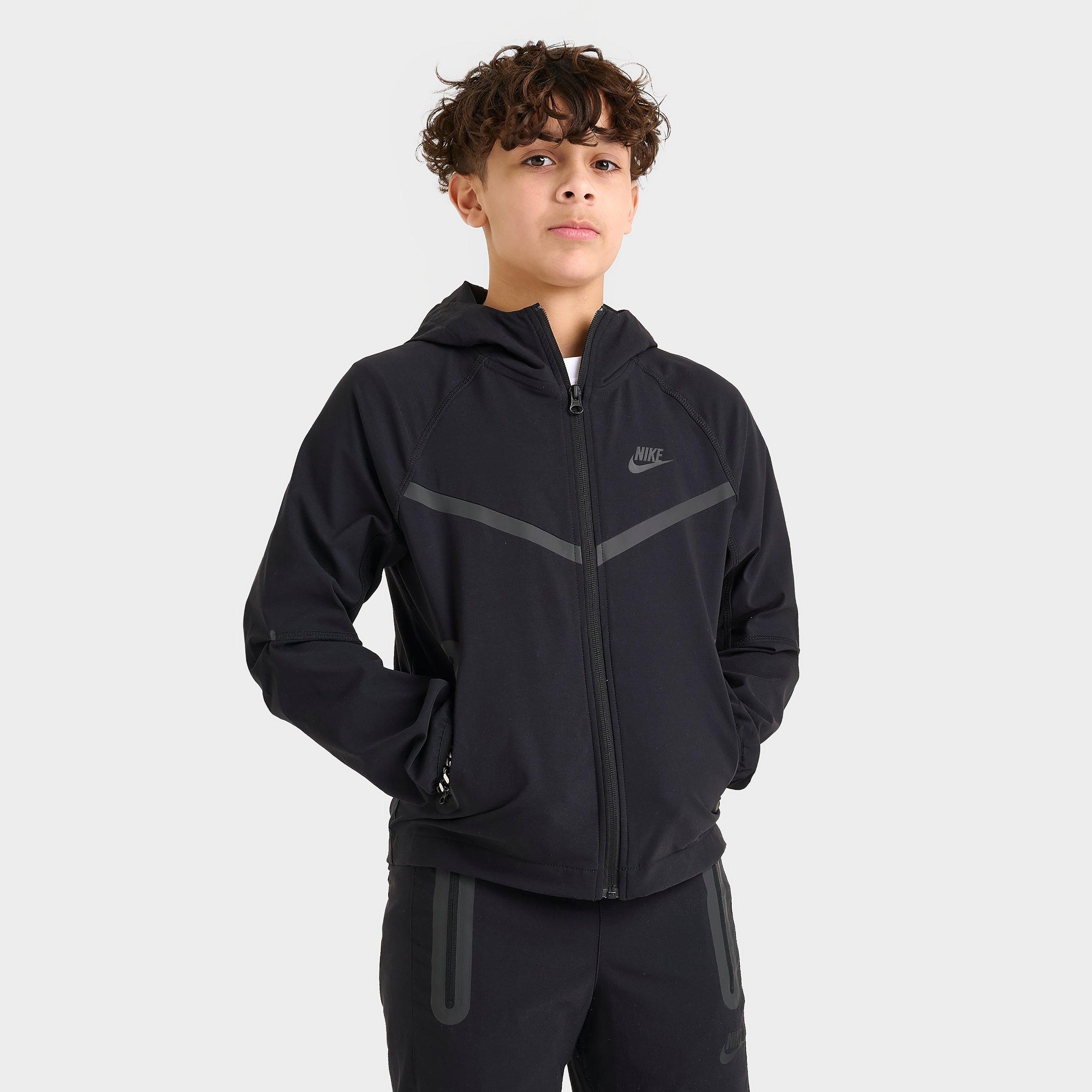 Nike Kids' Tech Woven Jacket In Black/black/black