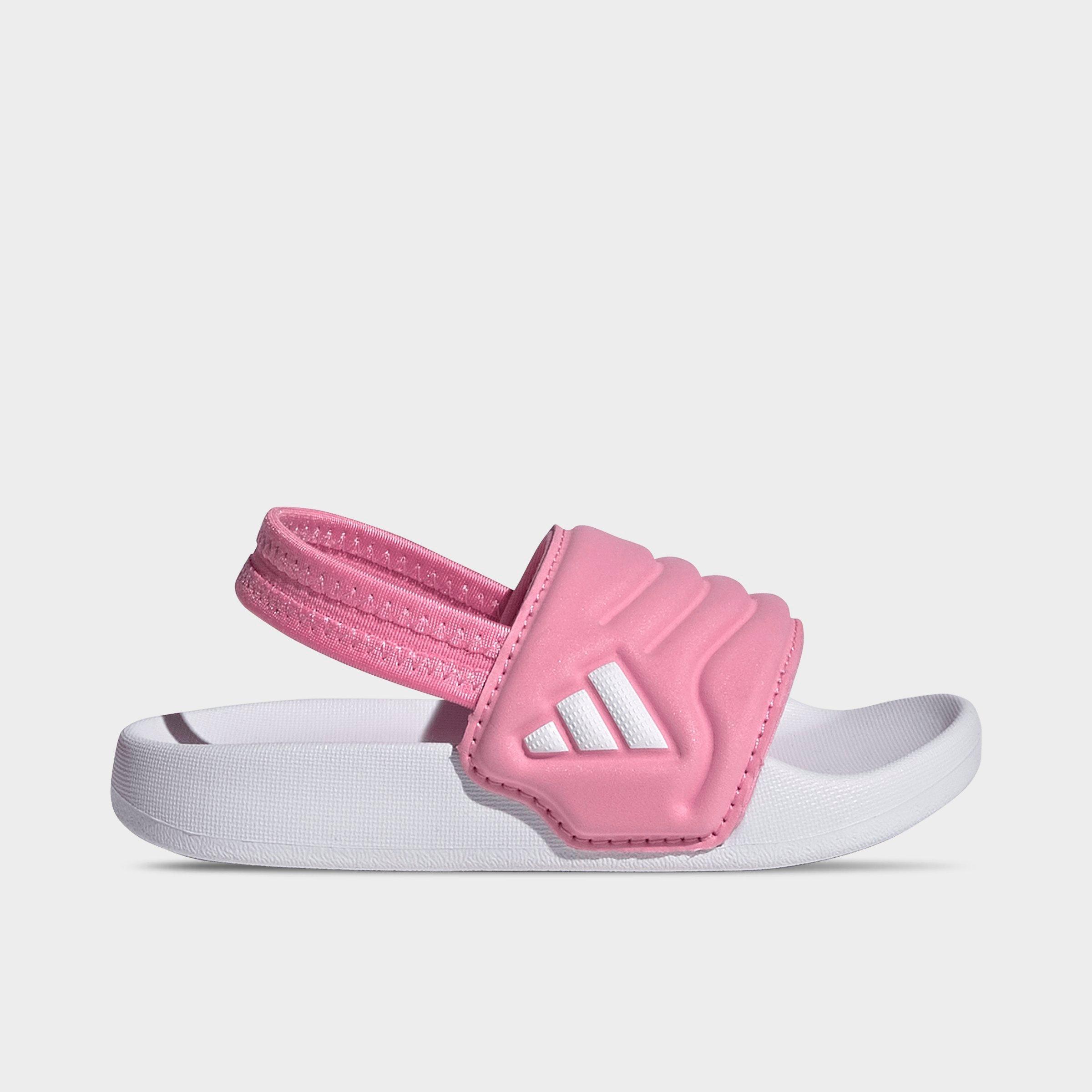 adidas Kids Toddler adilette Estrap 2.0 Slide Sandals in Bliss Pink/Cloud White/Bliss Pink Size: 6.0