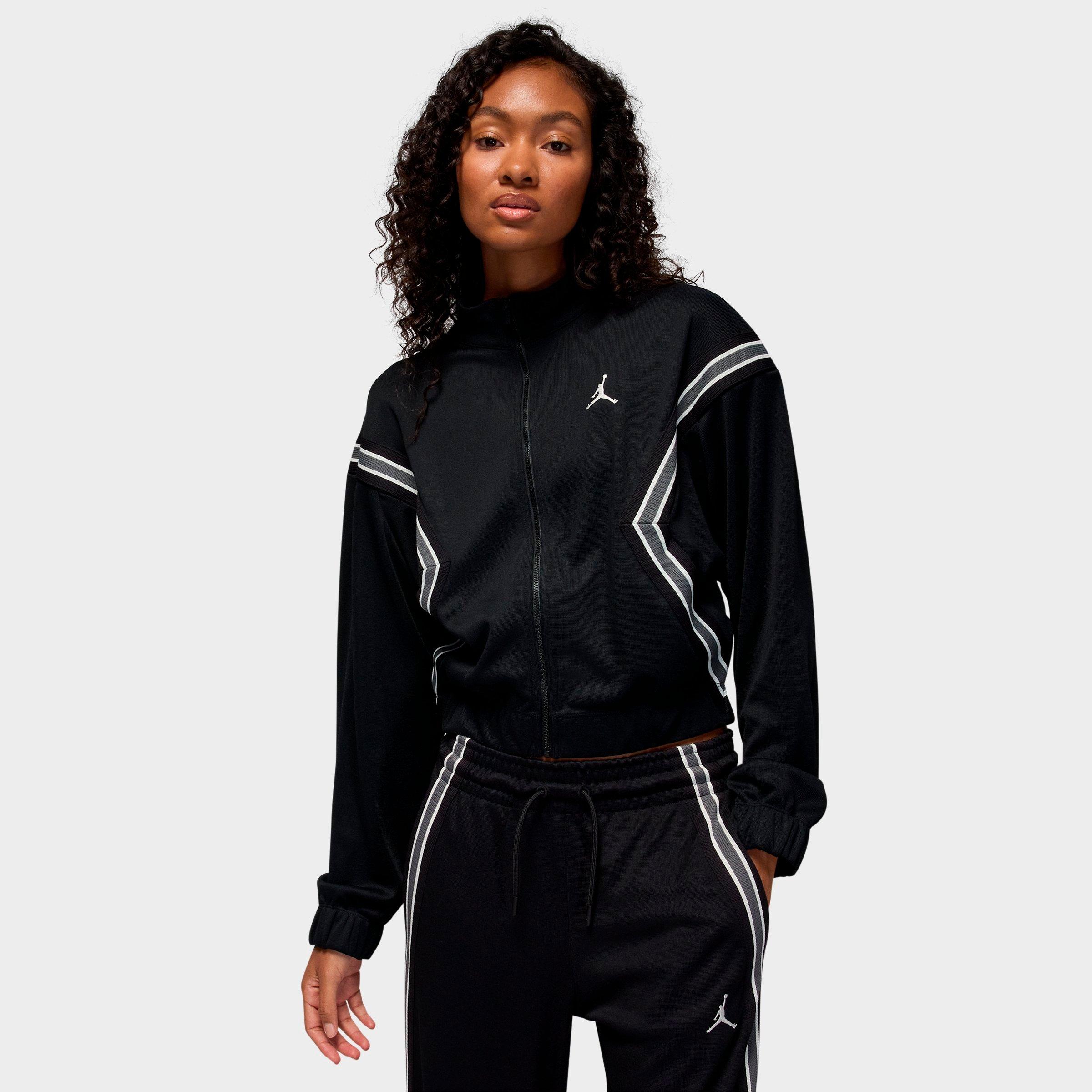 Jordan Women's Brooklyn Fleece Full-Zip Track Jacket in Black/Sail Size: XS