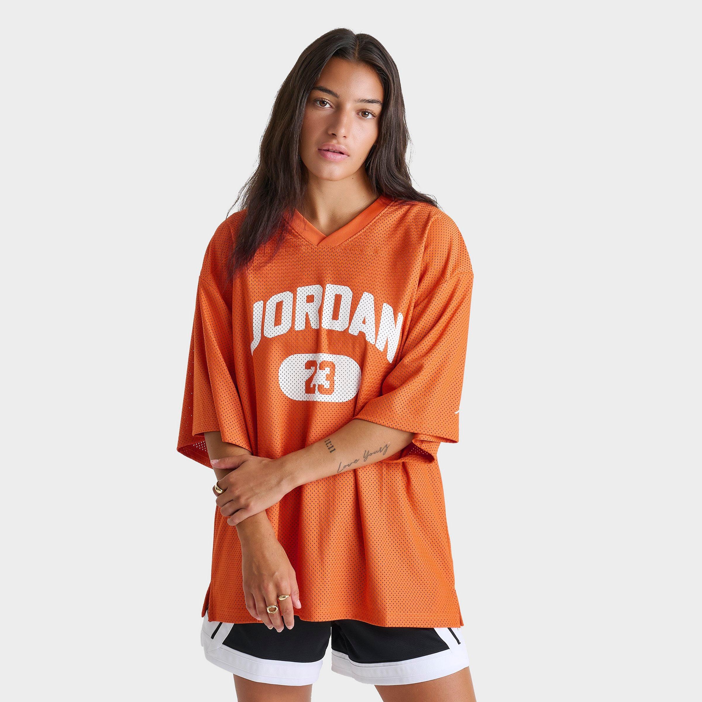 Jordan Women's Brooklyn Mesh Jersey in Starfish/White Size: XS