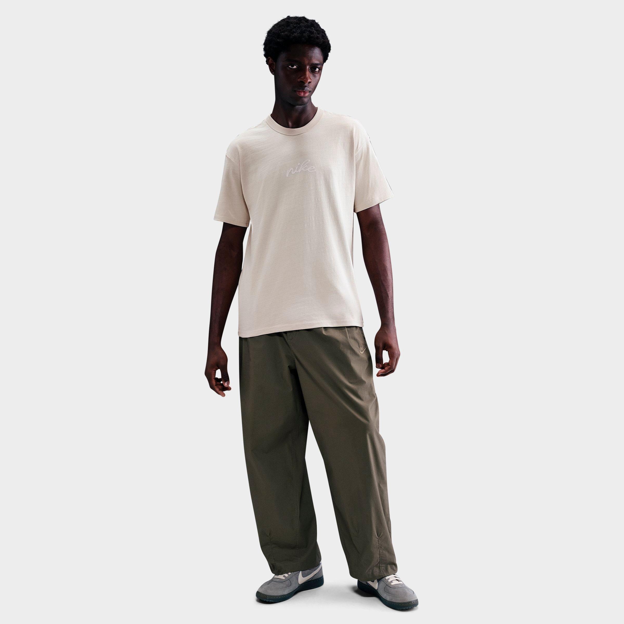 Nike Men's Sportswear Premium Essentials Script T-Shirt in Light Bone Size: XS