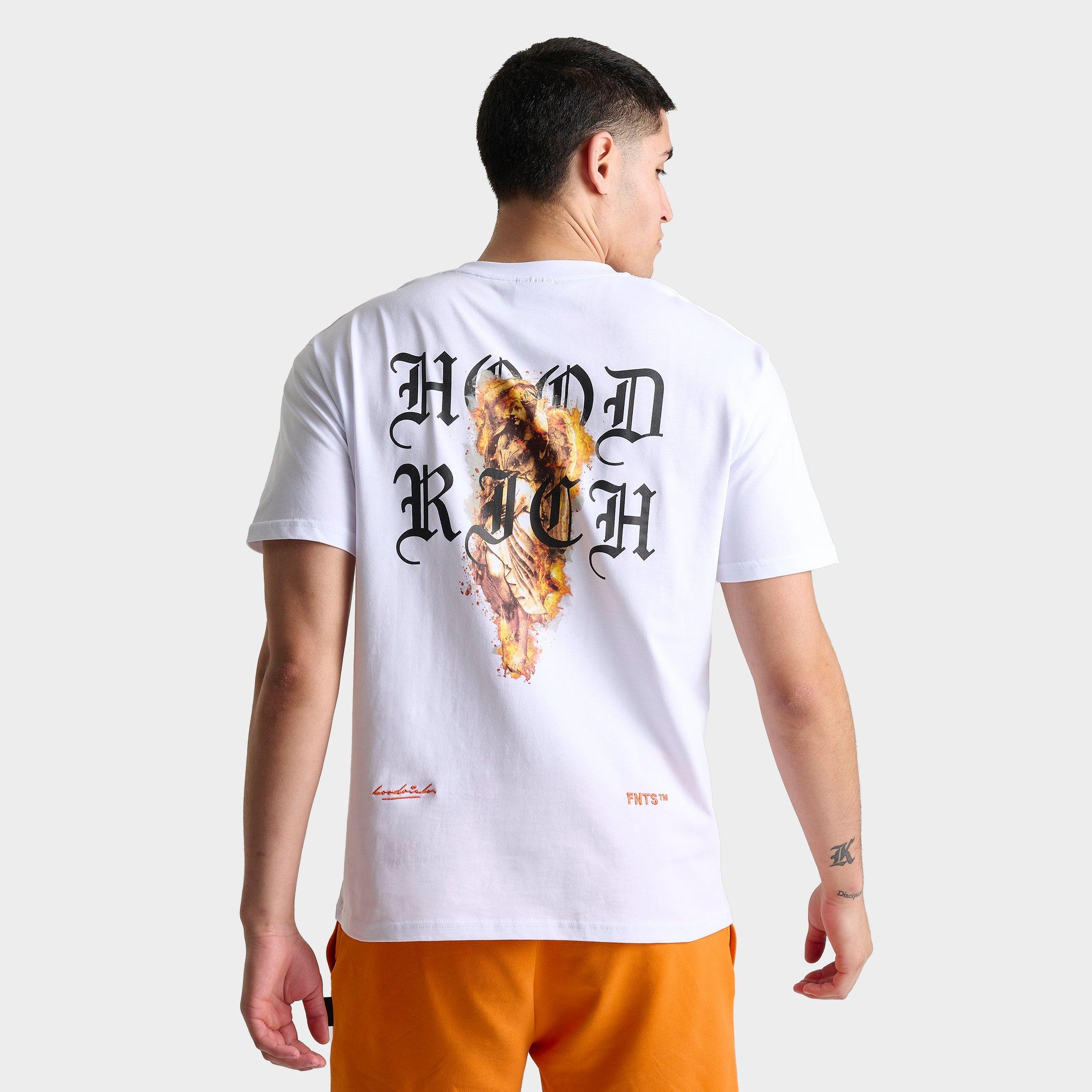 Shop Hoodrich Men's Vici T-shirt In White/black/orange