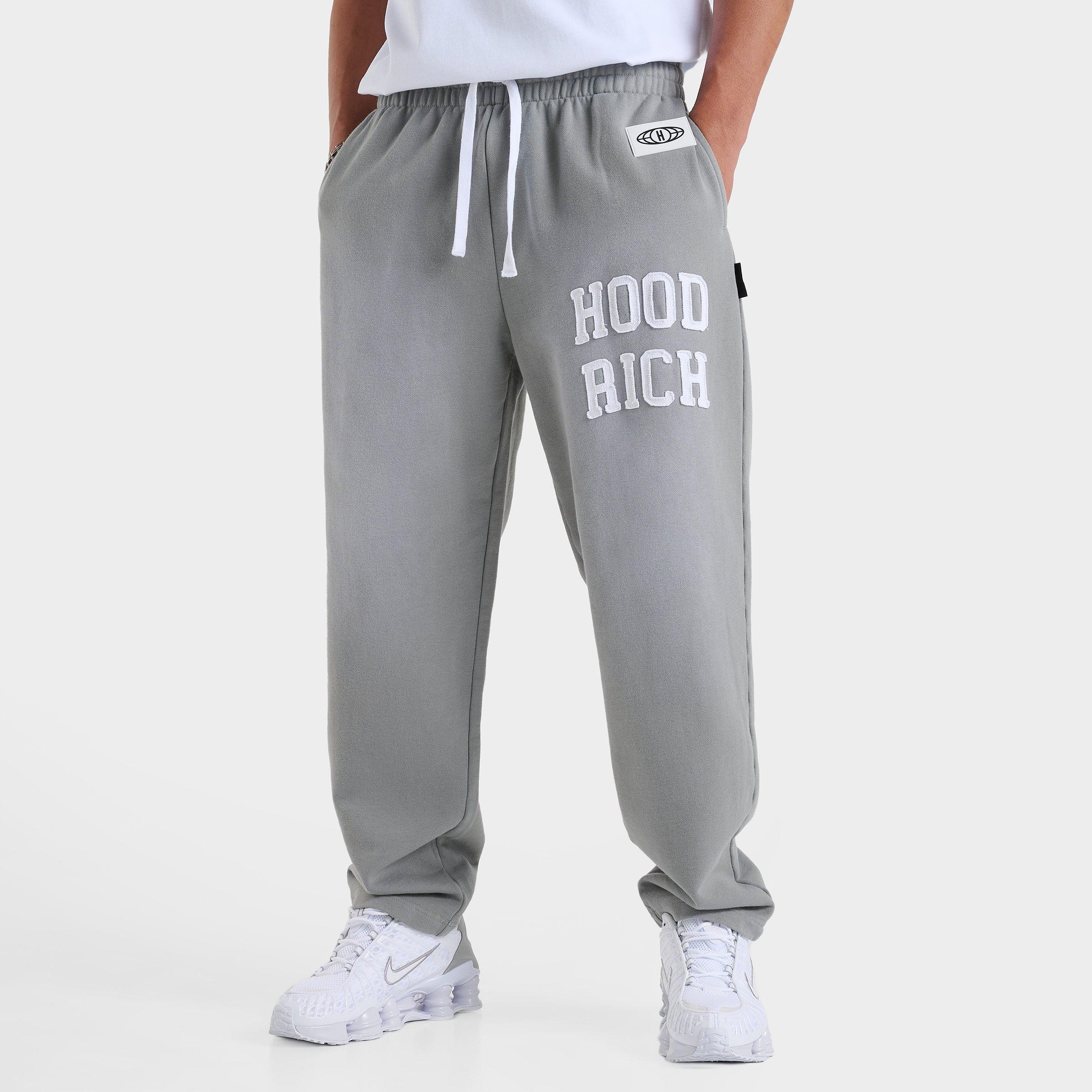 Hoodrich Men's OG Ember Oversized Sweatpants in Grey/Monument Size Medium Cotton/Polyester