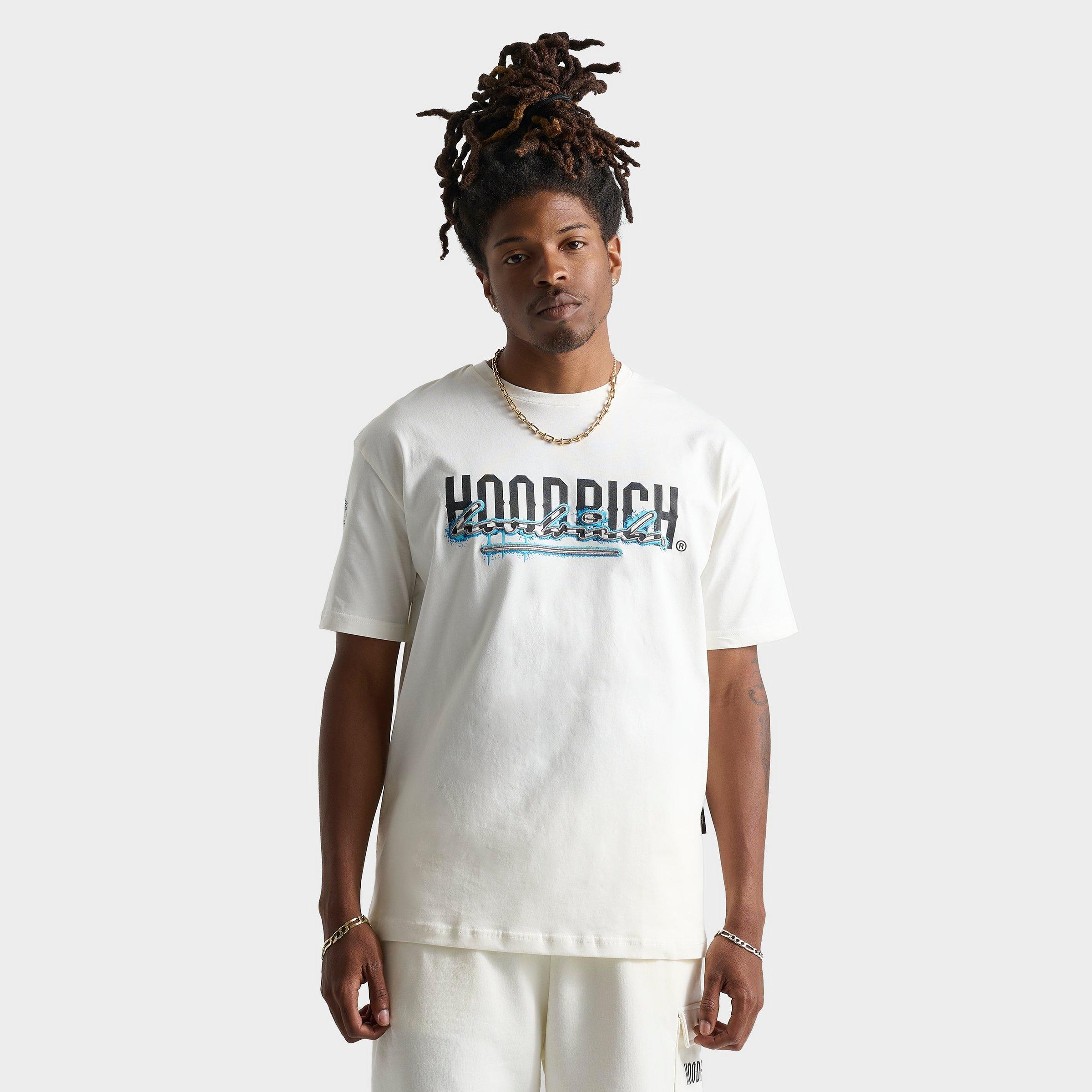 Shop Hoodrich Men's Og Splatter T-shirt In Blanc De Blanc/black/radiance Blue