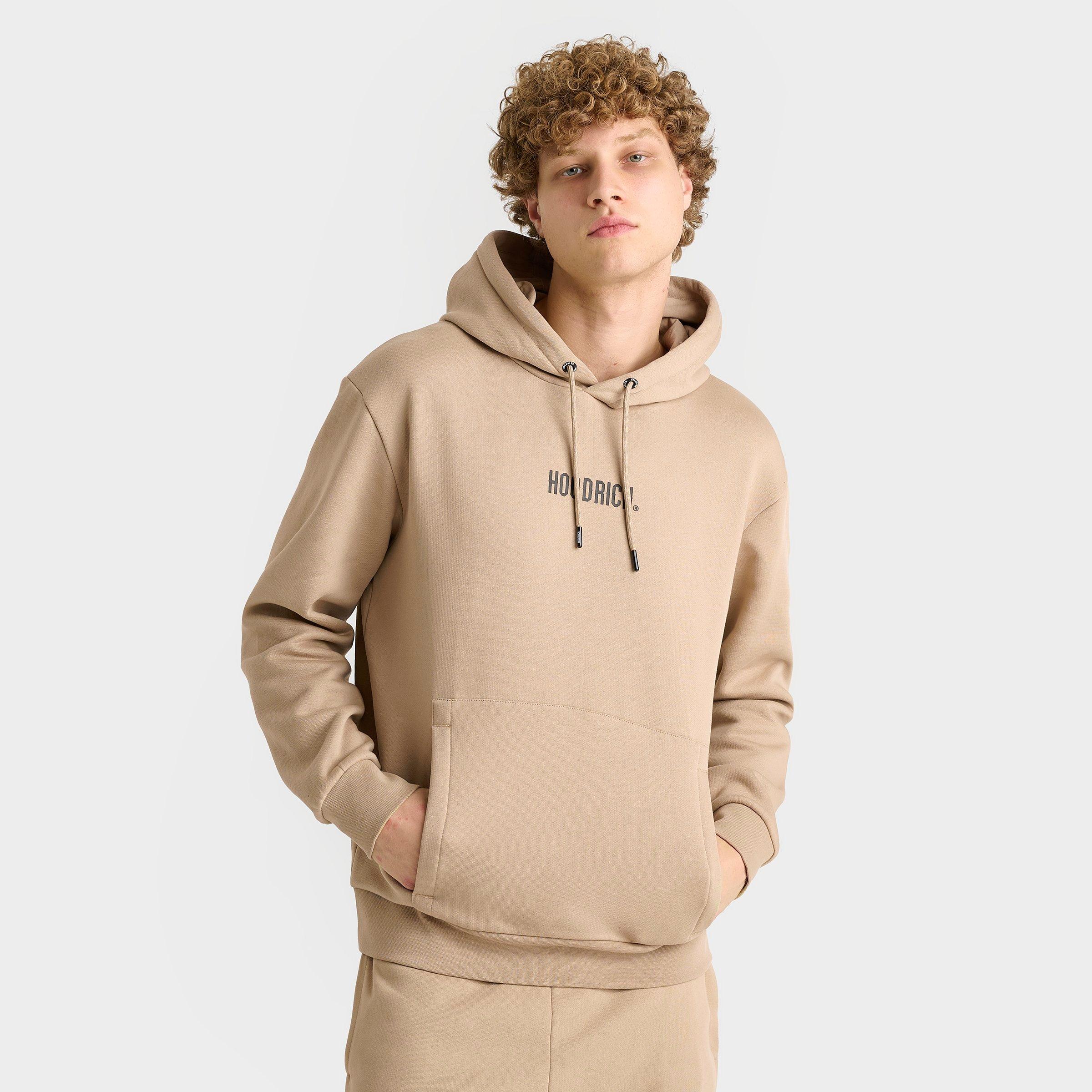 Hoodrich Men's OG Core Pullover Hoodie in Beige/Oxford Tan Size Large Cotton/Polyester/Fleece