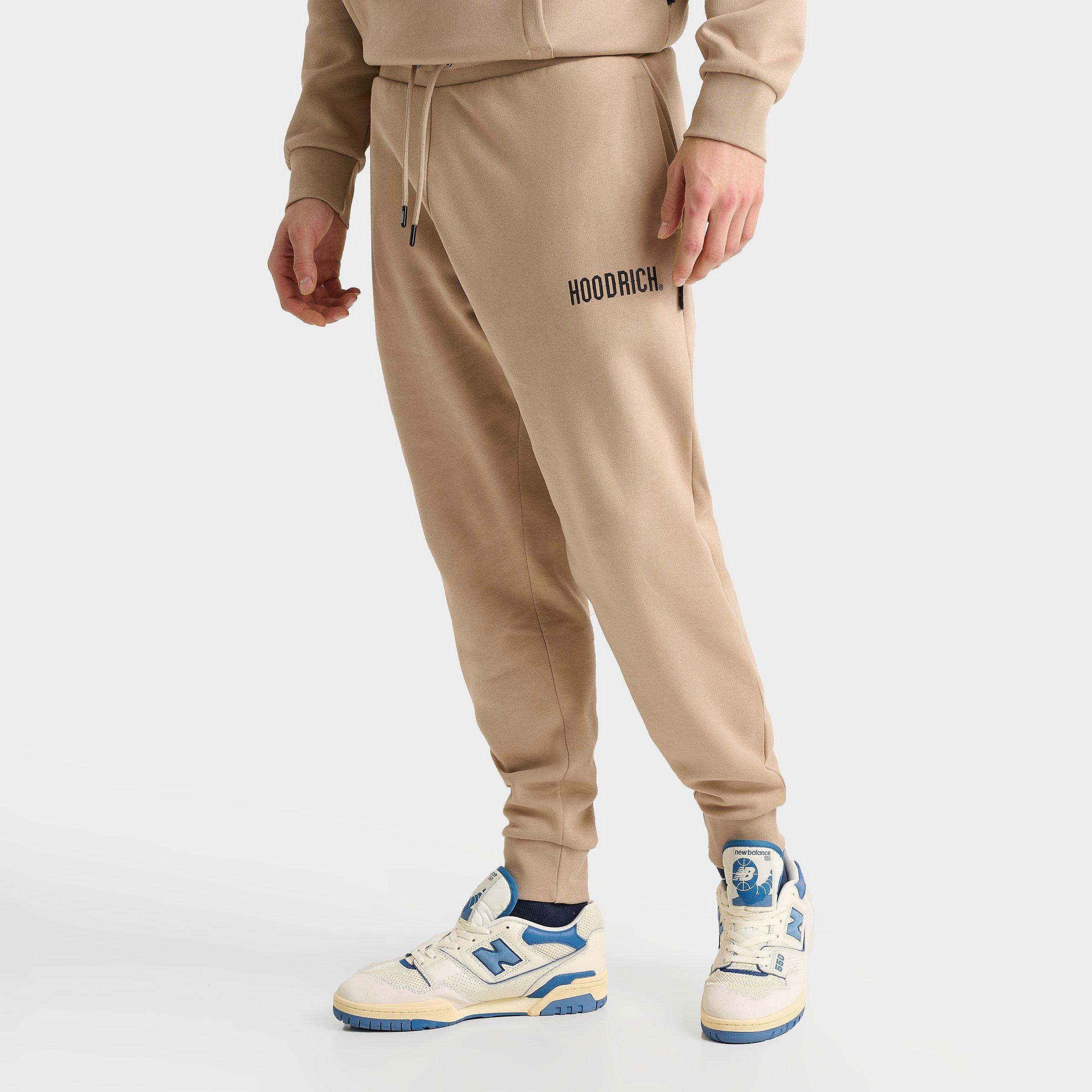 Hoodrich Men's OG Core Jogger Pants in Beige/Oxford Tan Size Large Cotton/Polyester/Fleece