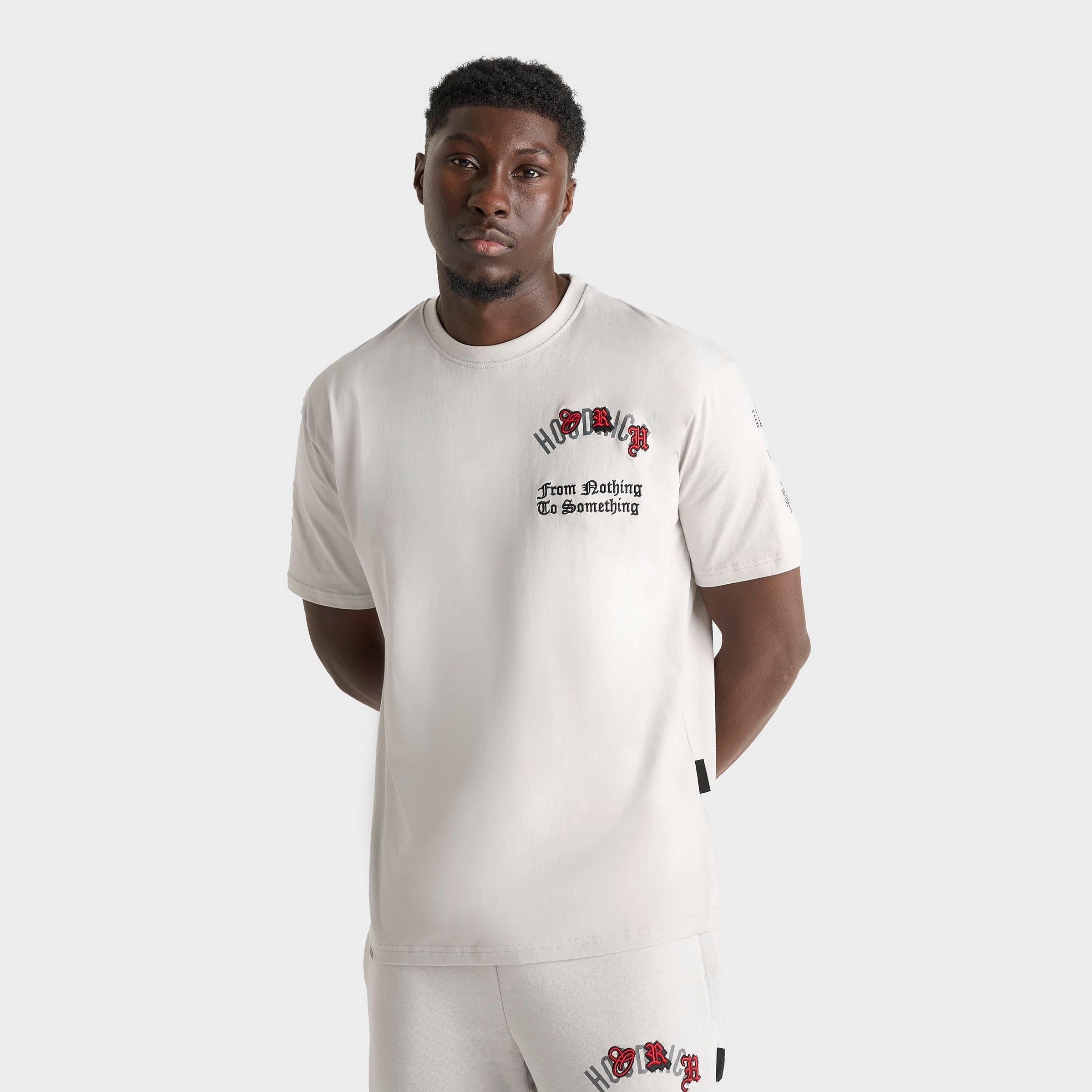 Hoodrich Men's OG Shadow T-Shirt in Grey/Off-White/Quiet Grey Size XL 100% Cotton